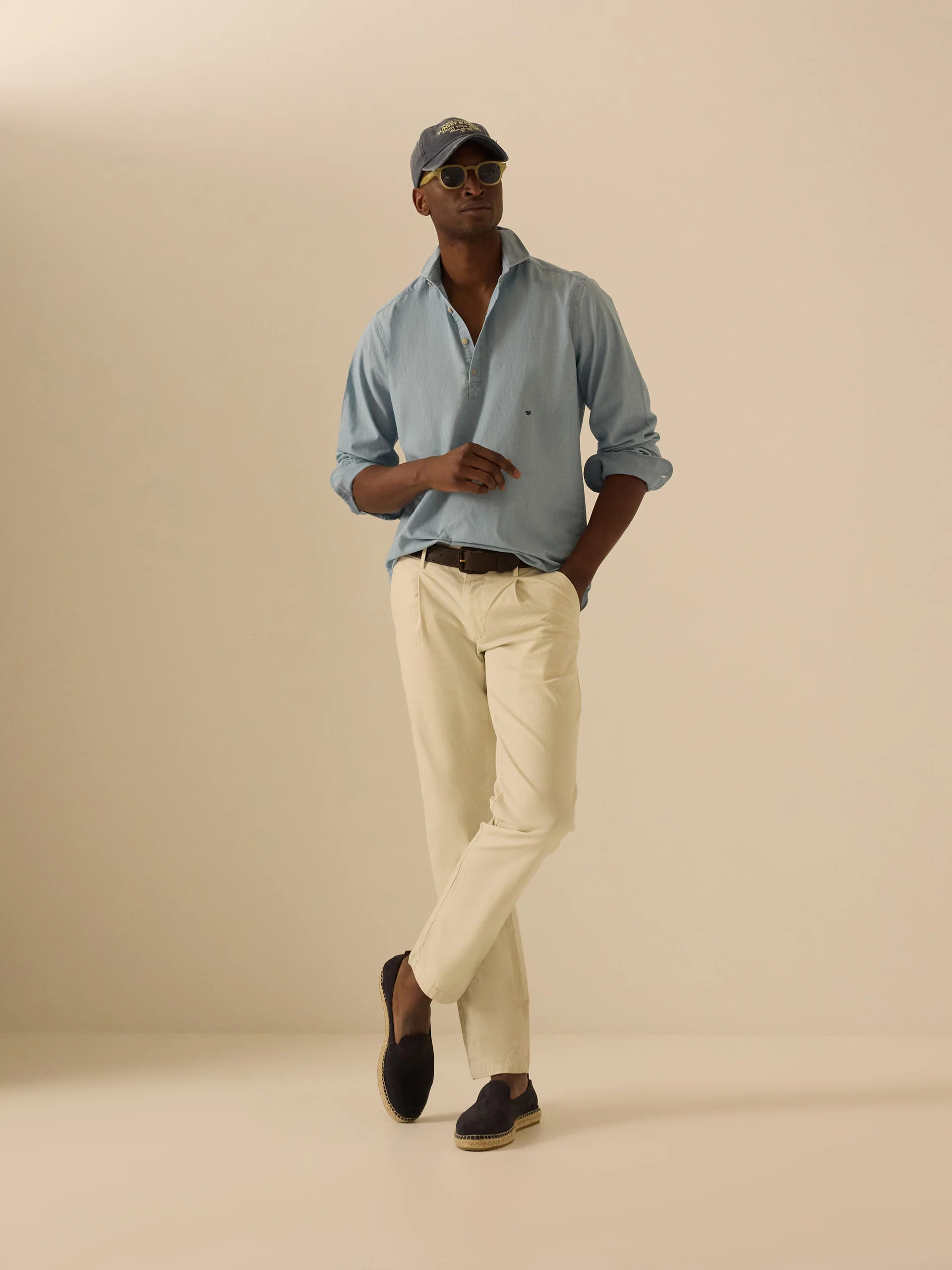 Polera sport denim azul claro