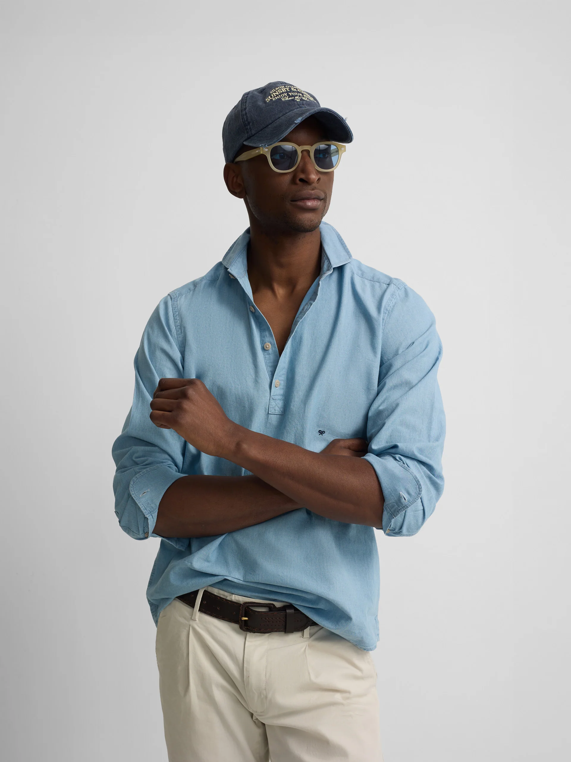 Polera sport denim azul claro - Image 3