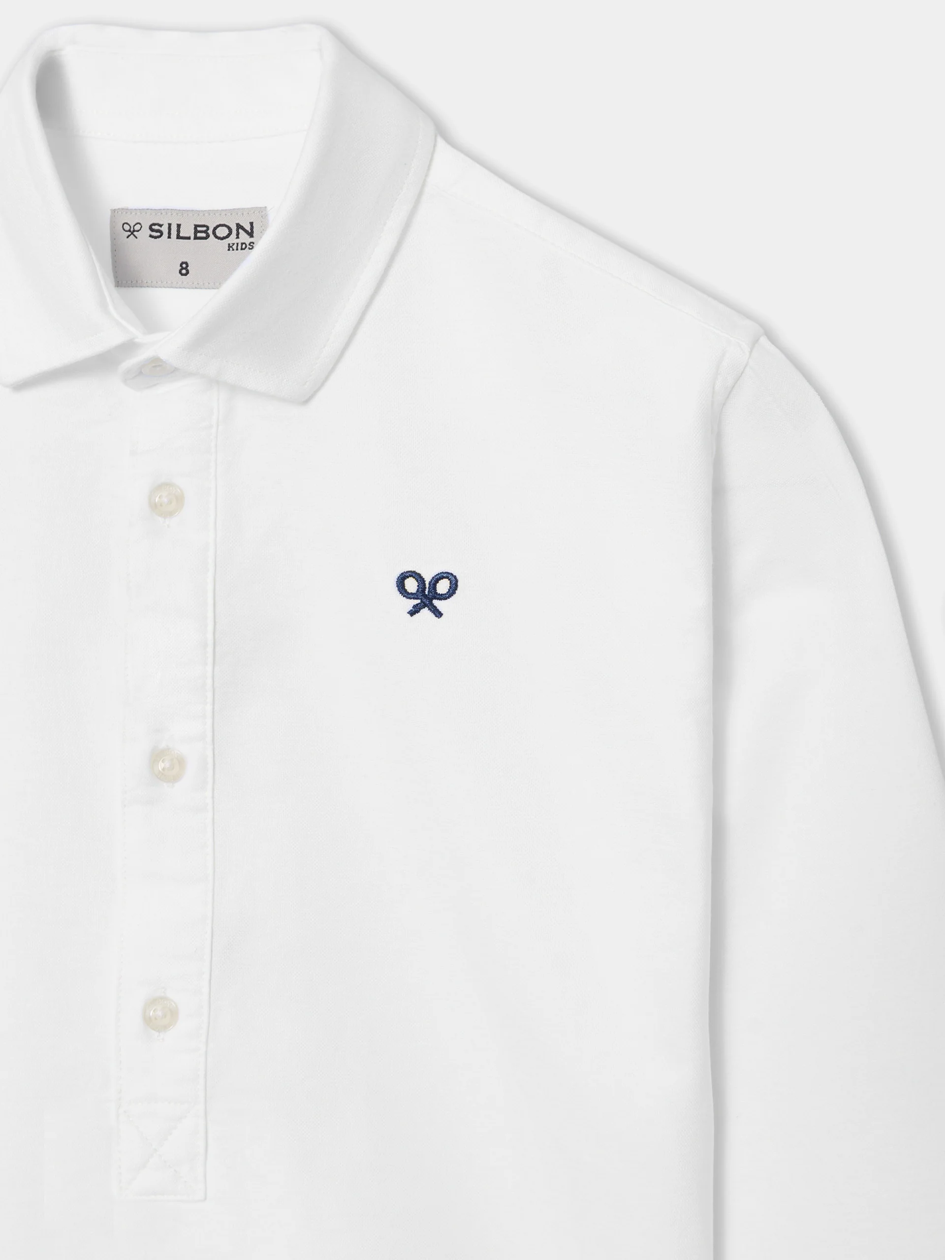 Polera sport kids clasica oxford blanca - Image 2