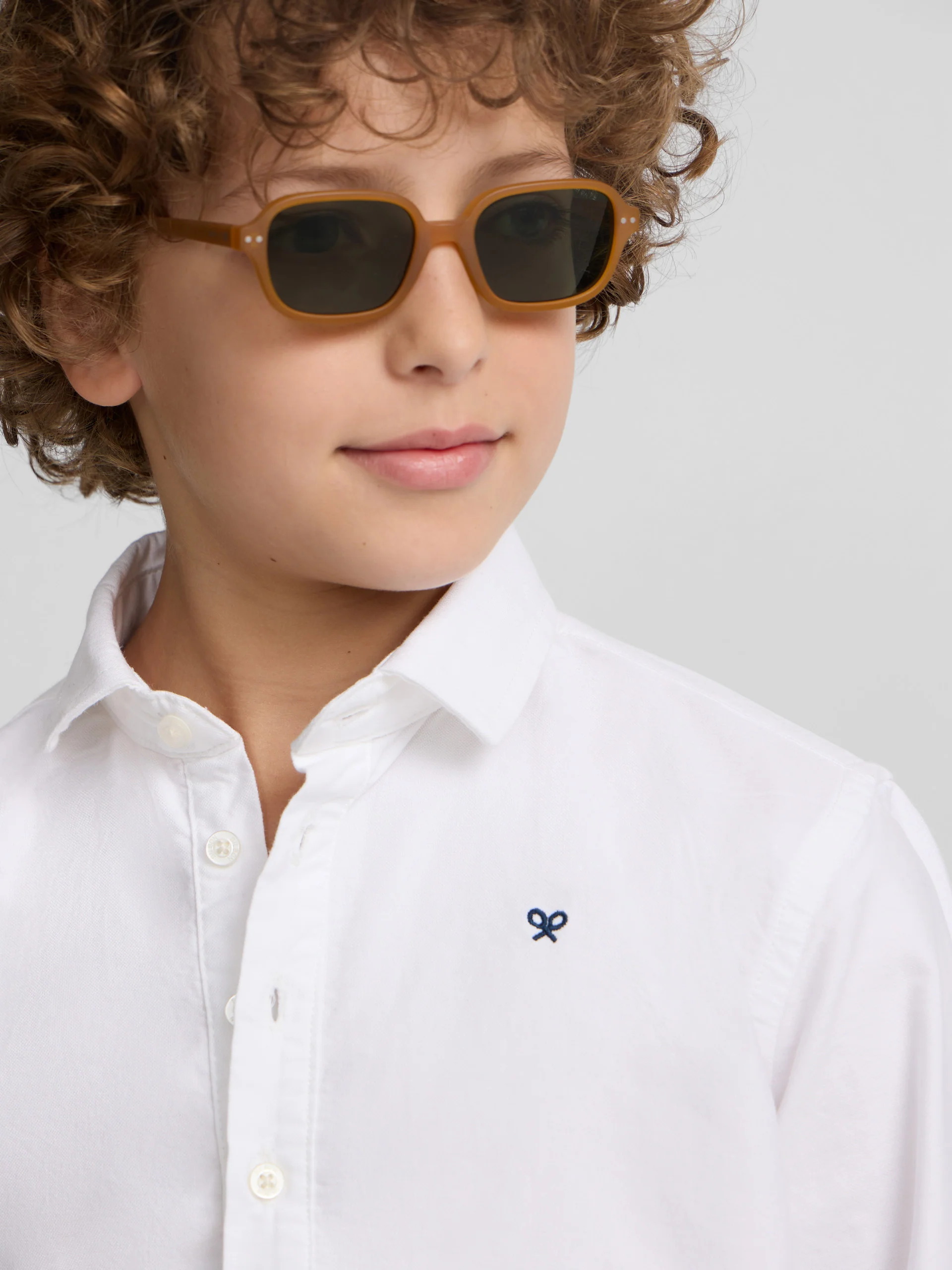 Polera sport kids clasica oxford blanca - Image 3