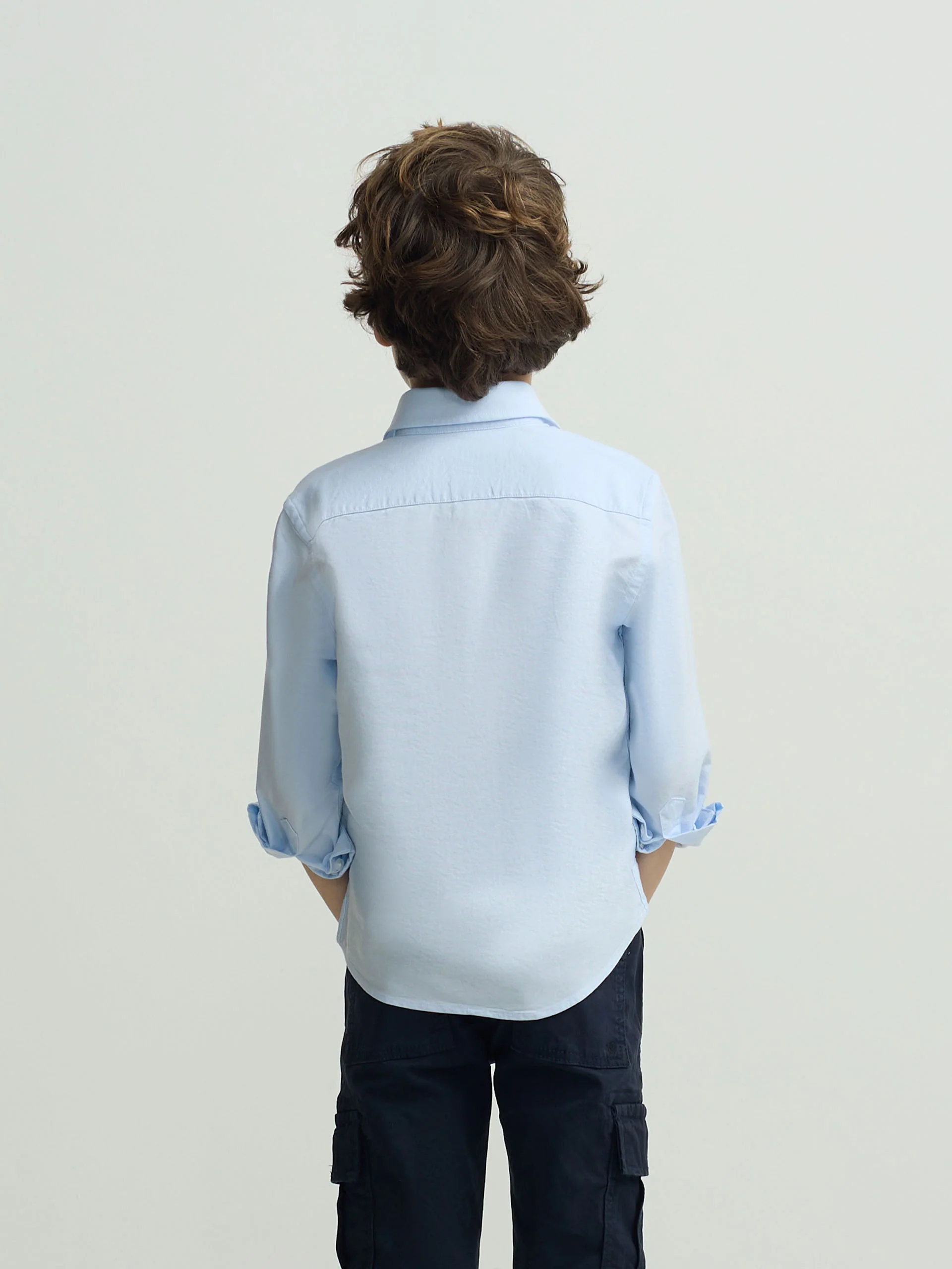 Polera sport kids oxford celeste - Image 4