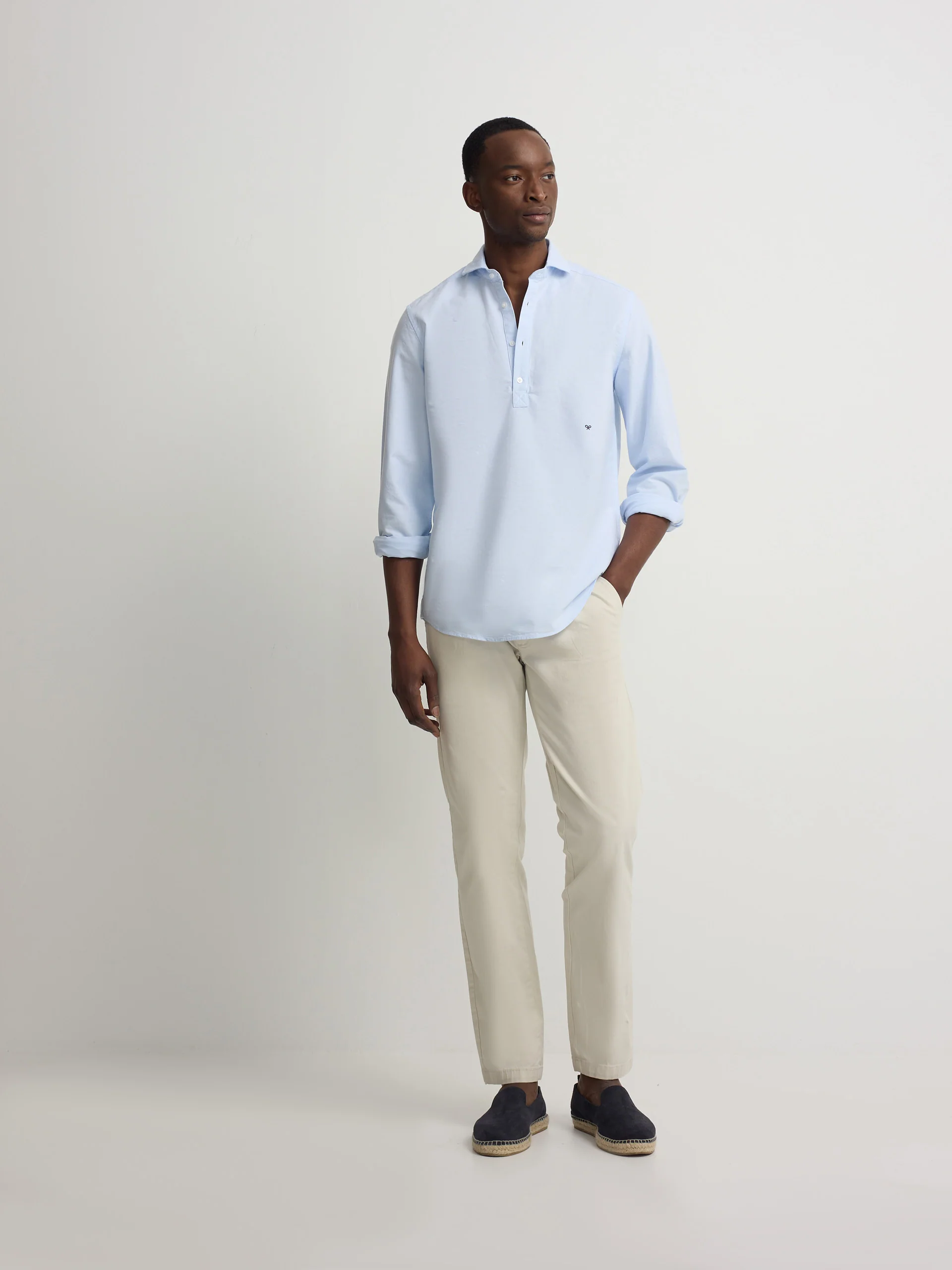 Polera sport oxford celeste - Image 3