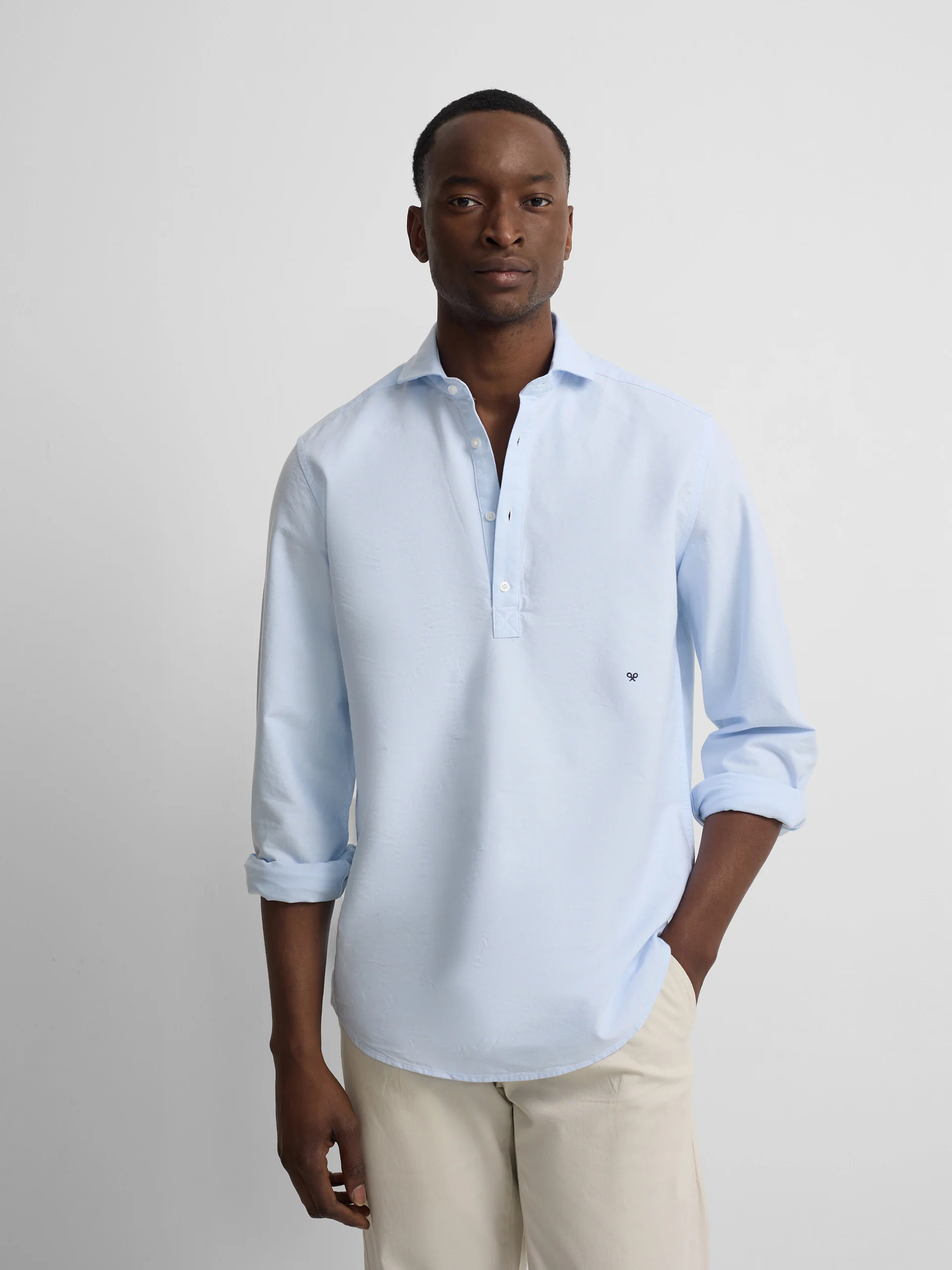 Polera sport oxford celeste - Image 4