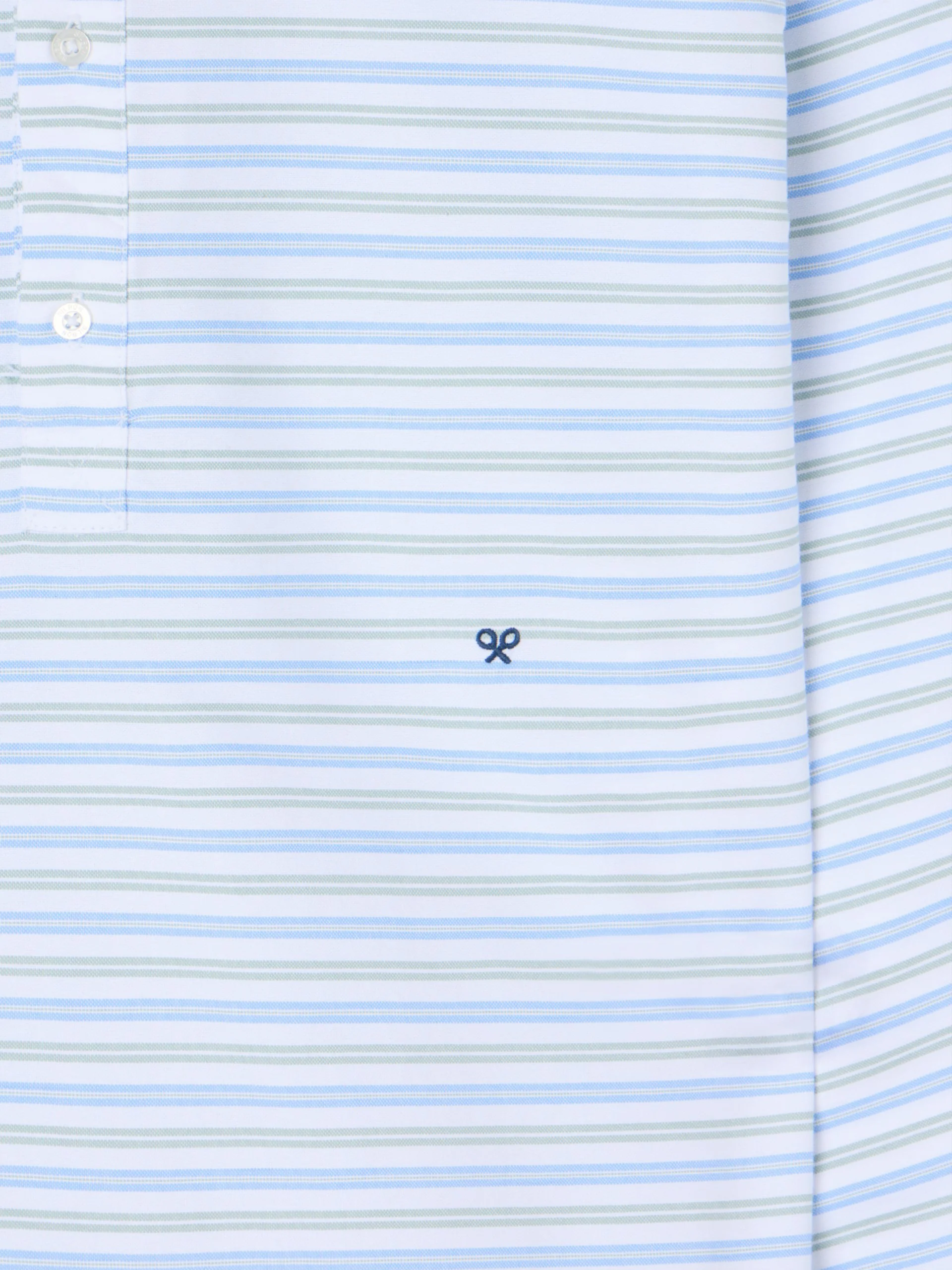 Polera sport oxford rayas multicolor azul verde - Image 2