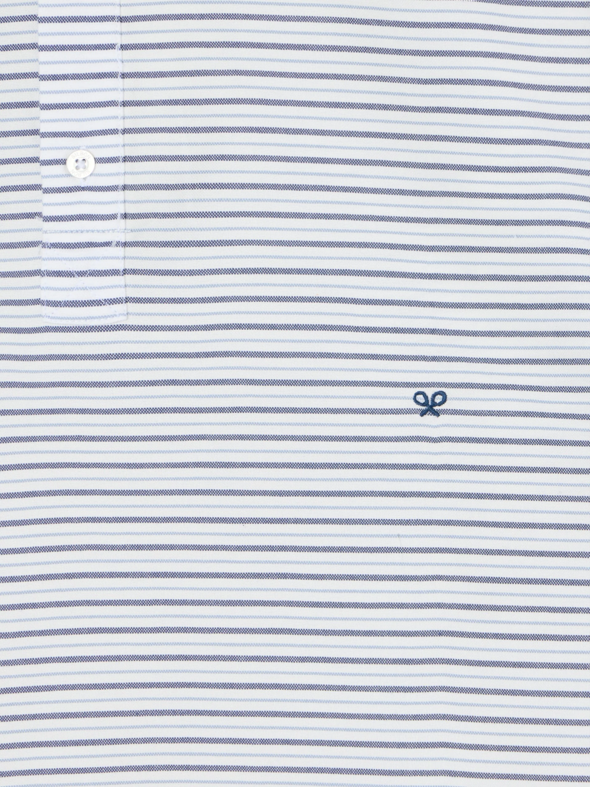 Polera sport oxford rayas multicolor azules