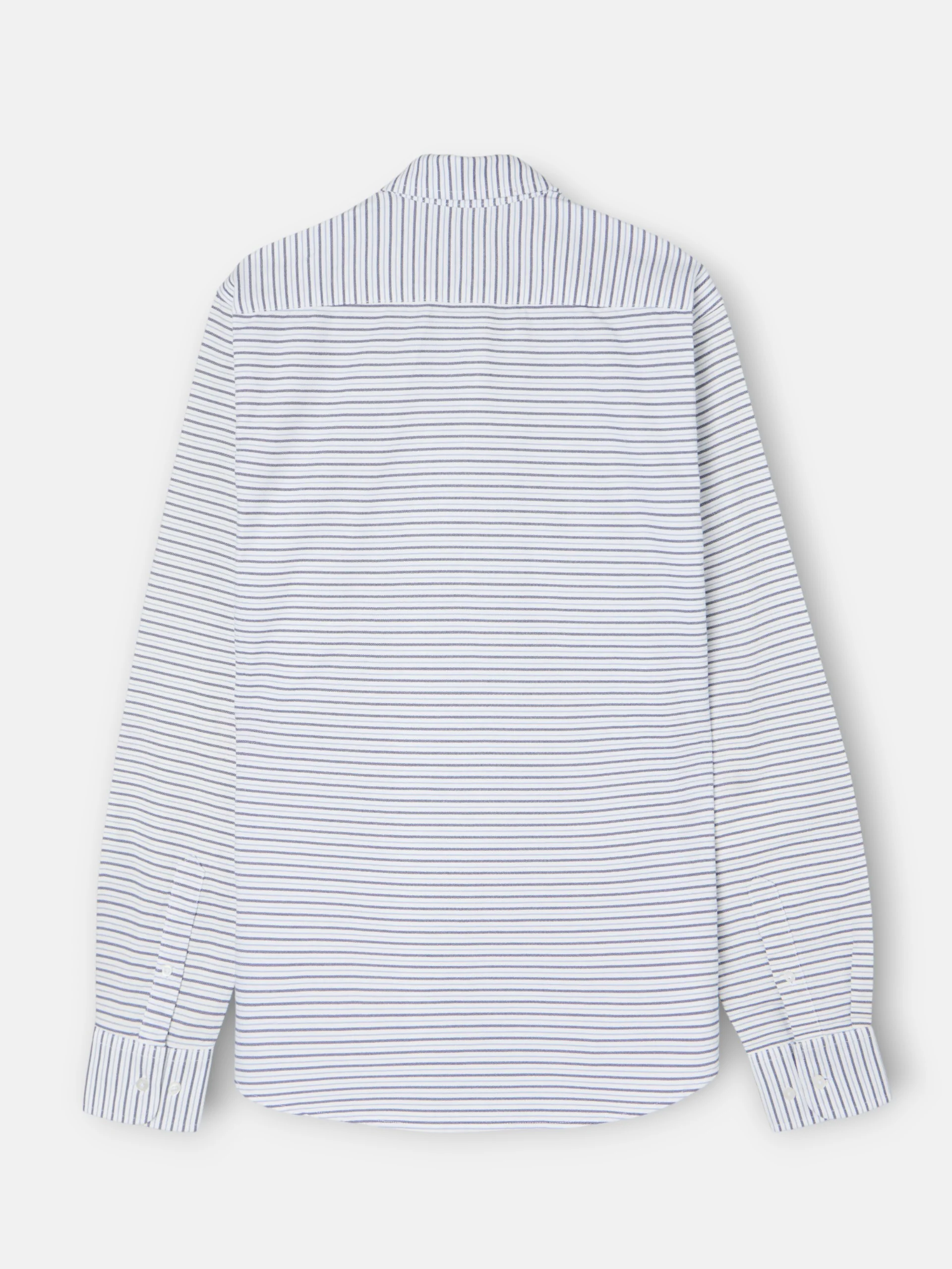 Polera sport oxford rayas multicolor azules - Image 6