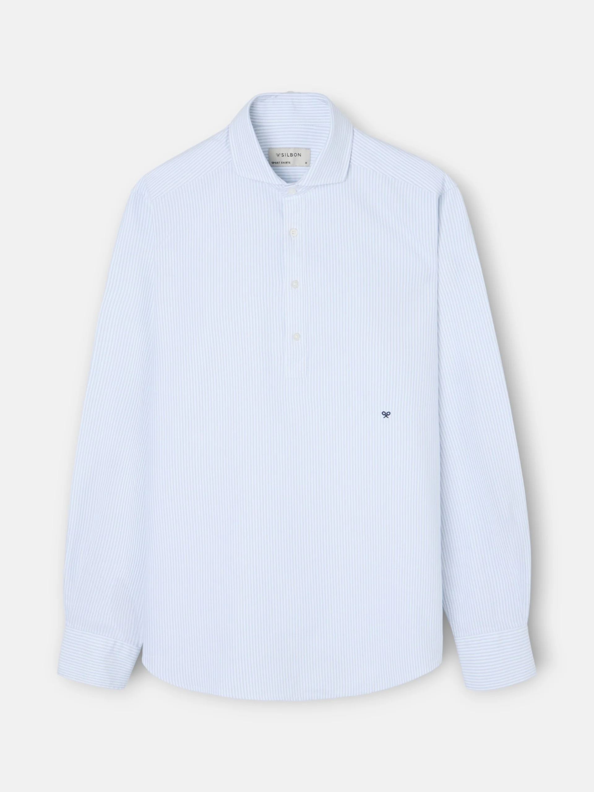 Polera sport oxford rayas verde claro - Image 5