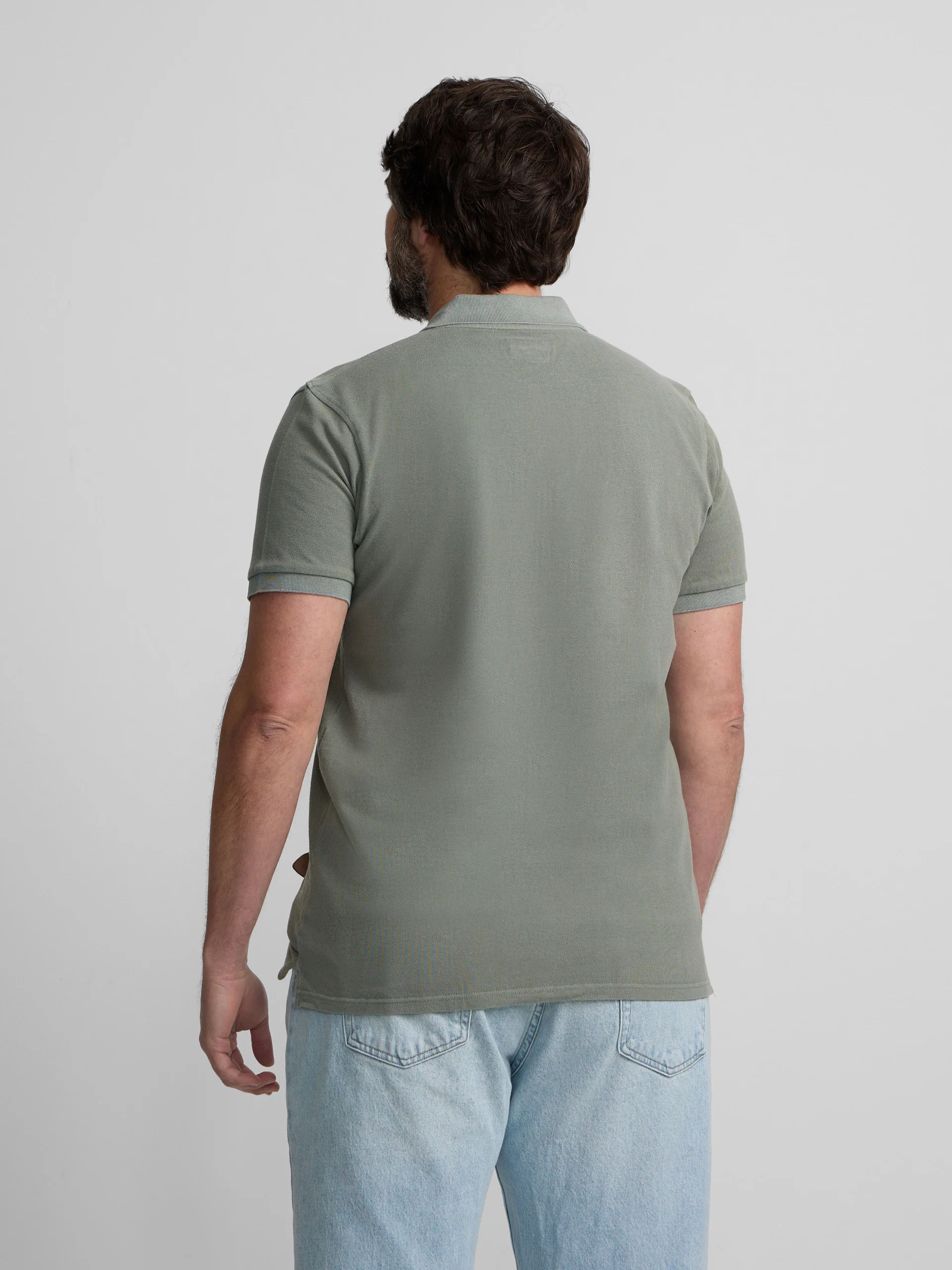 Polo clasico garment dye verde medio - Image 11