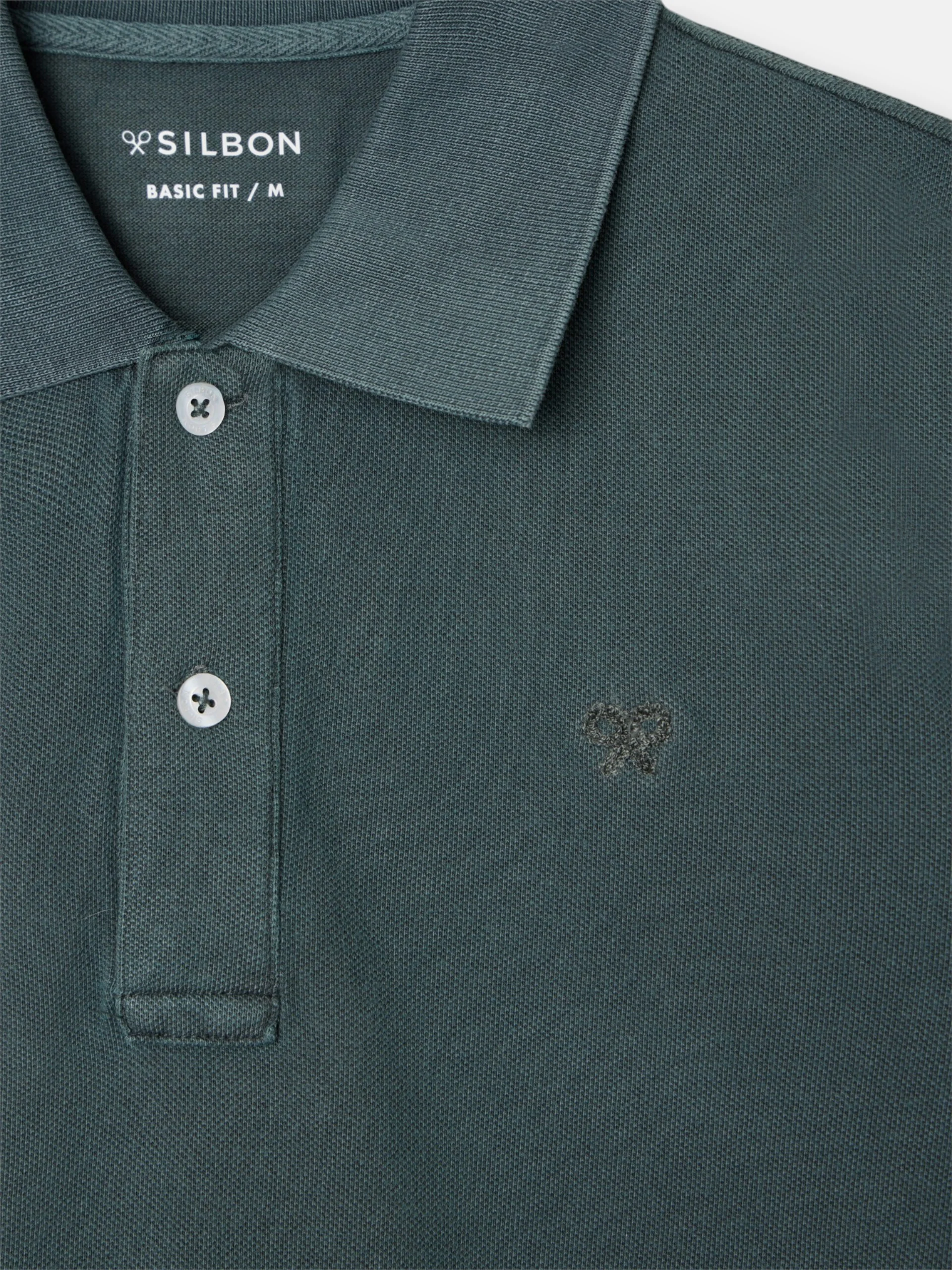 Polo clasico garment dye verde oscuro - Image 2