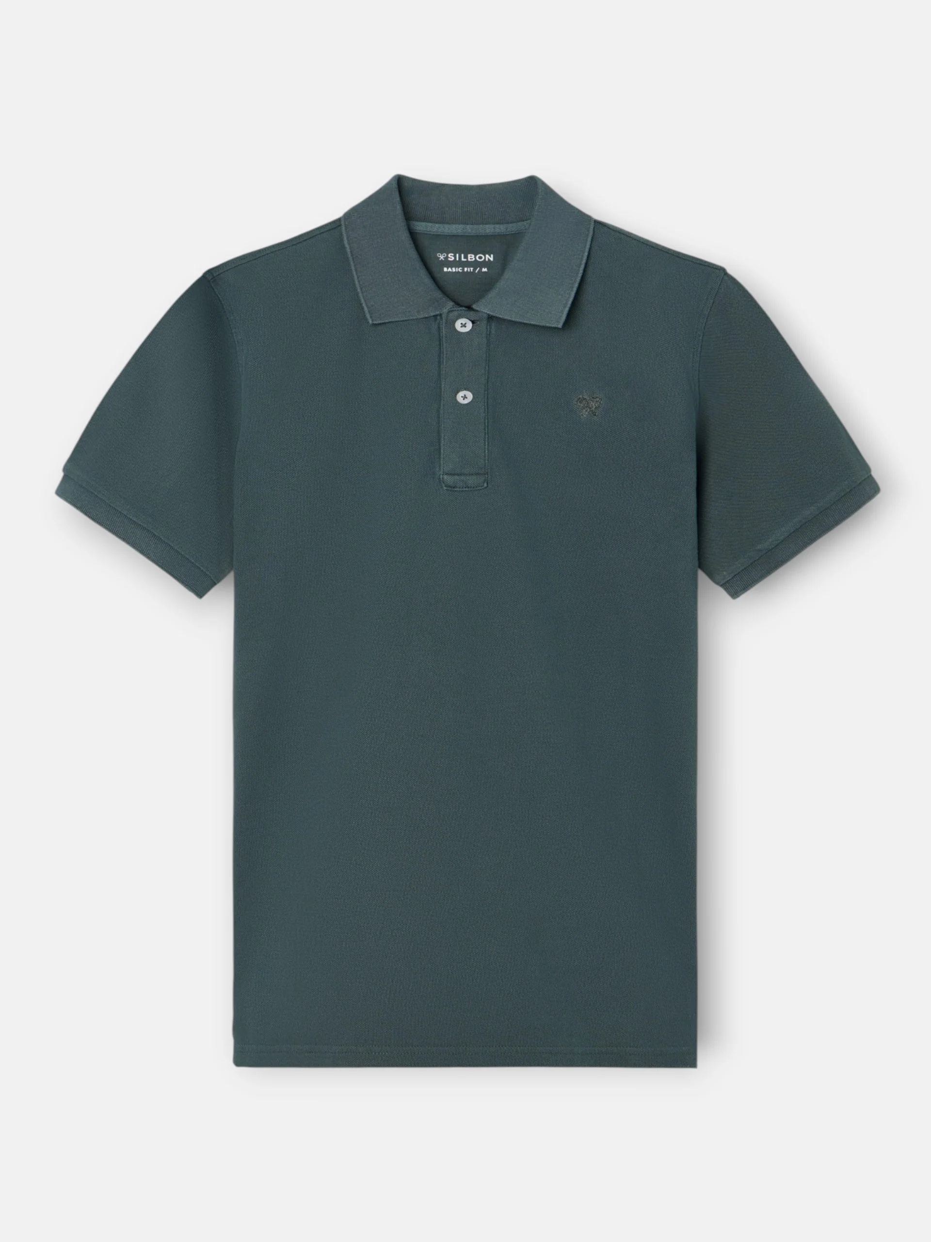 Polo clasico garment dye verde oscuro - Image 8