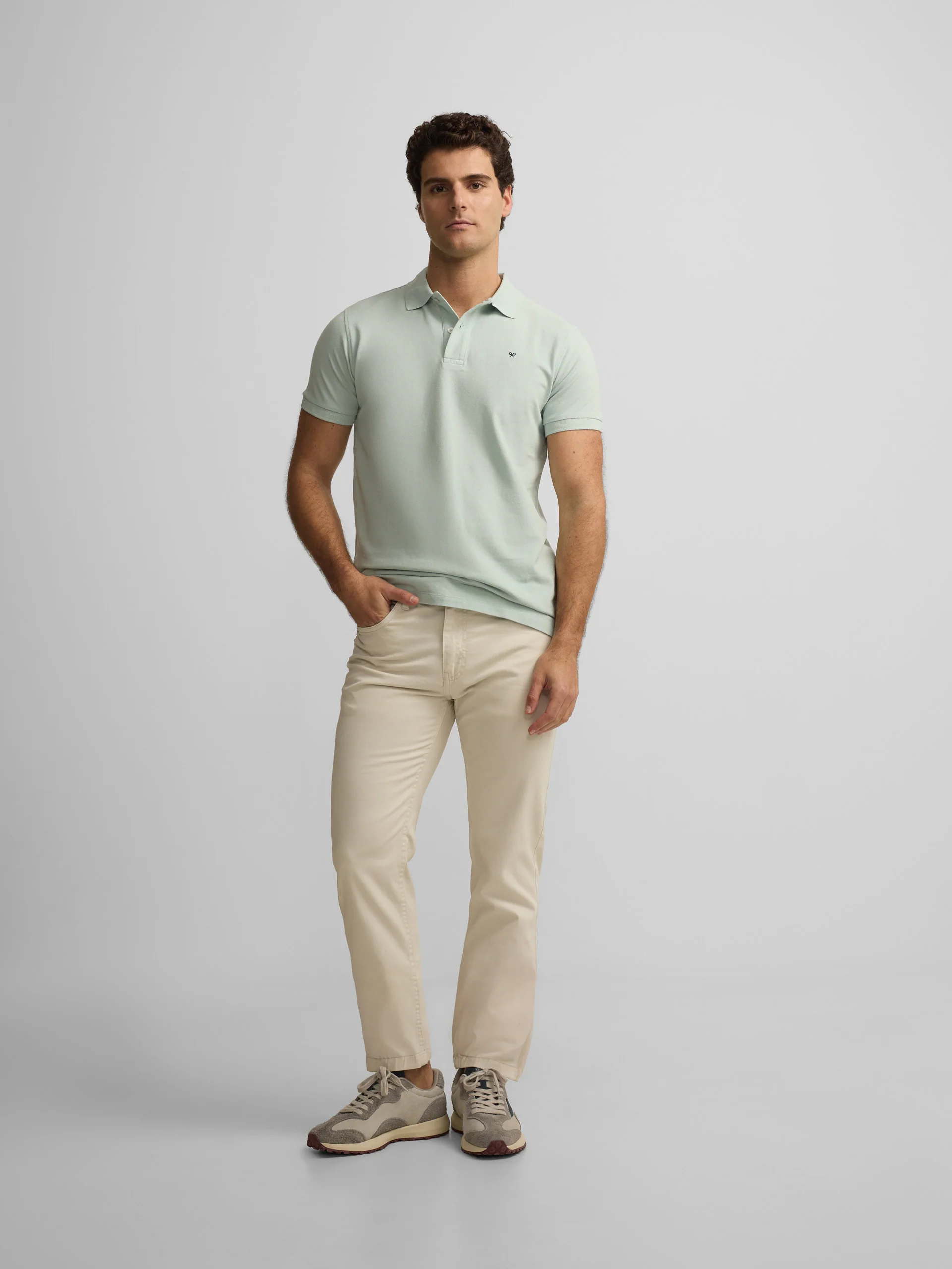 Polo clasico liso azul claro - Image 4