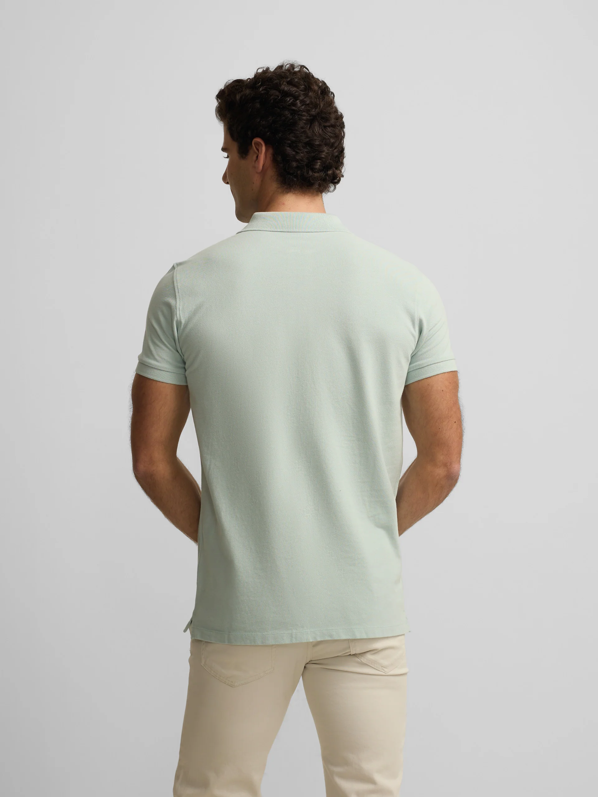 Polo clasico liso azul claro - Image 7