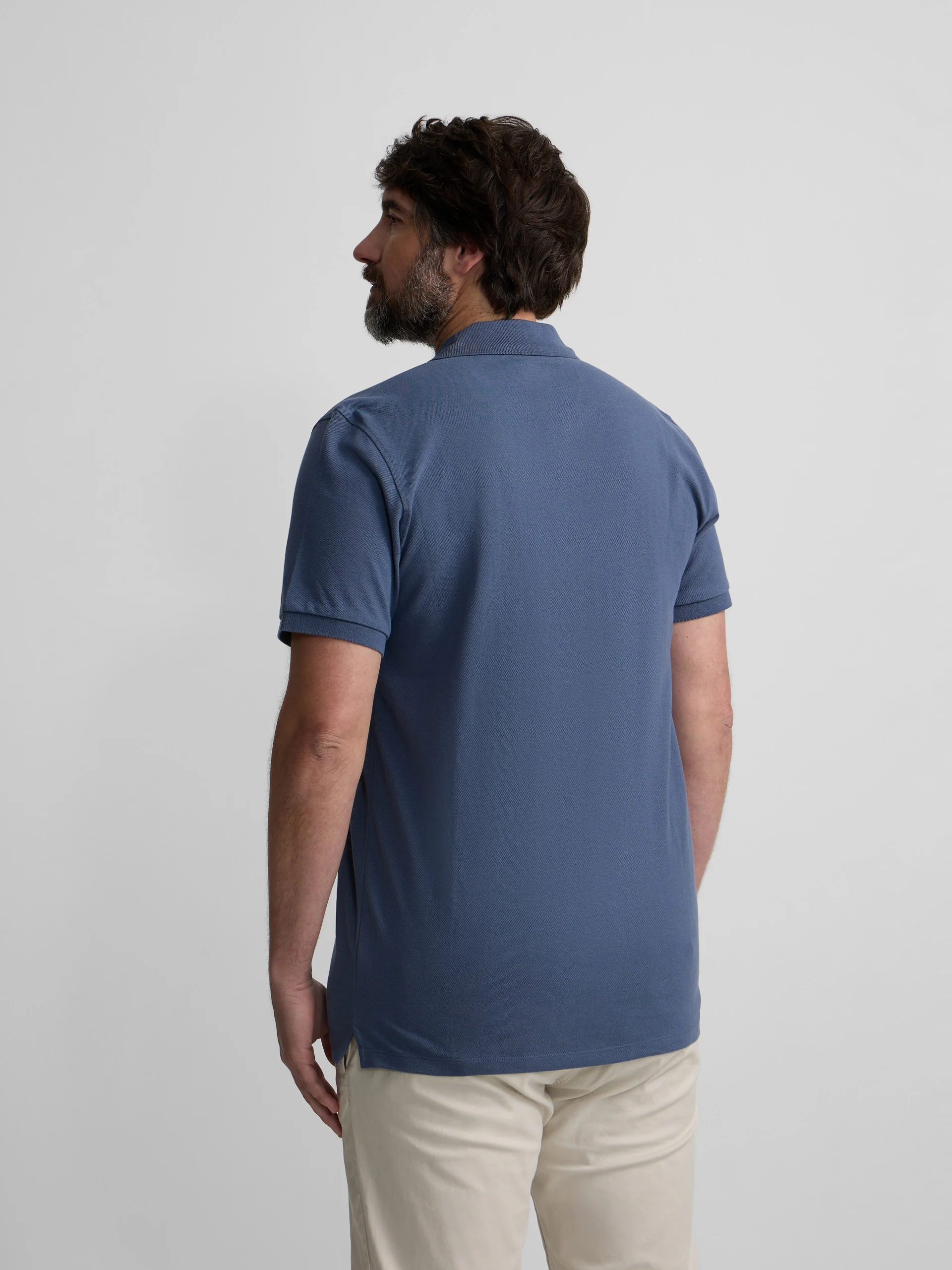 Polo clasico liso azul indigo - Image 10