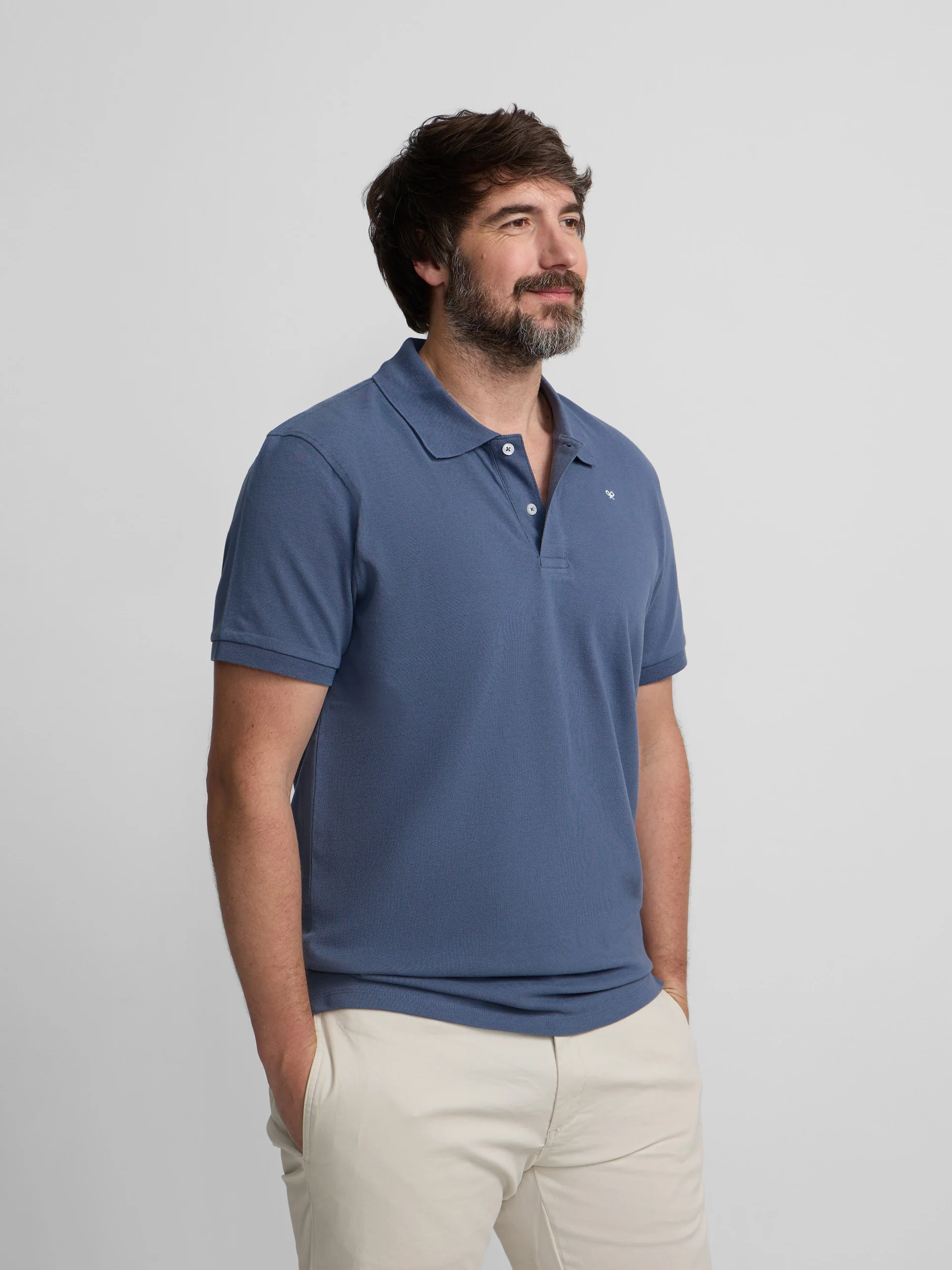 Polo clasico liso azul indigo - Image 5