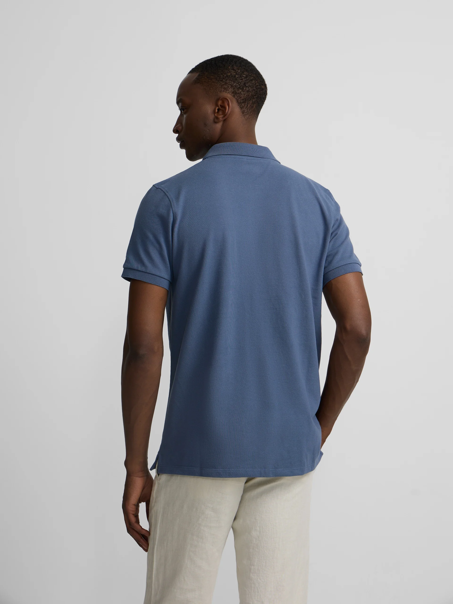 Polo clasico liso azul indigo - Image 6