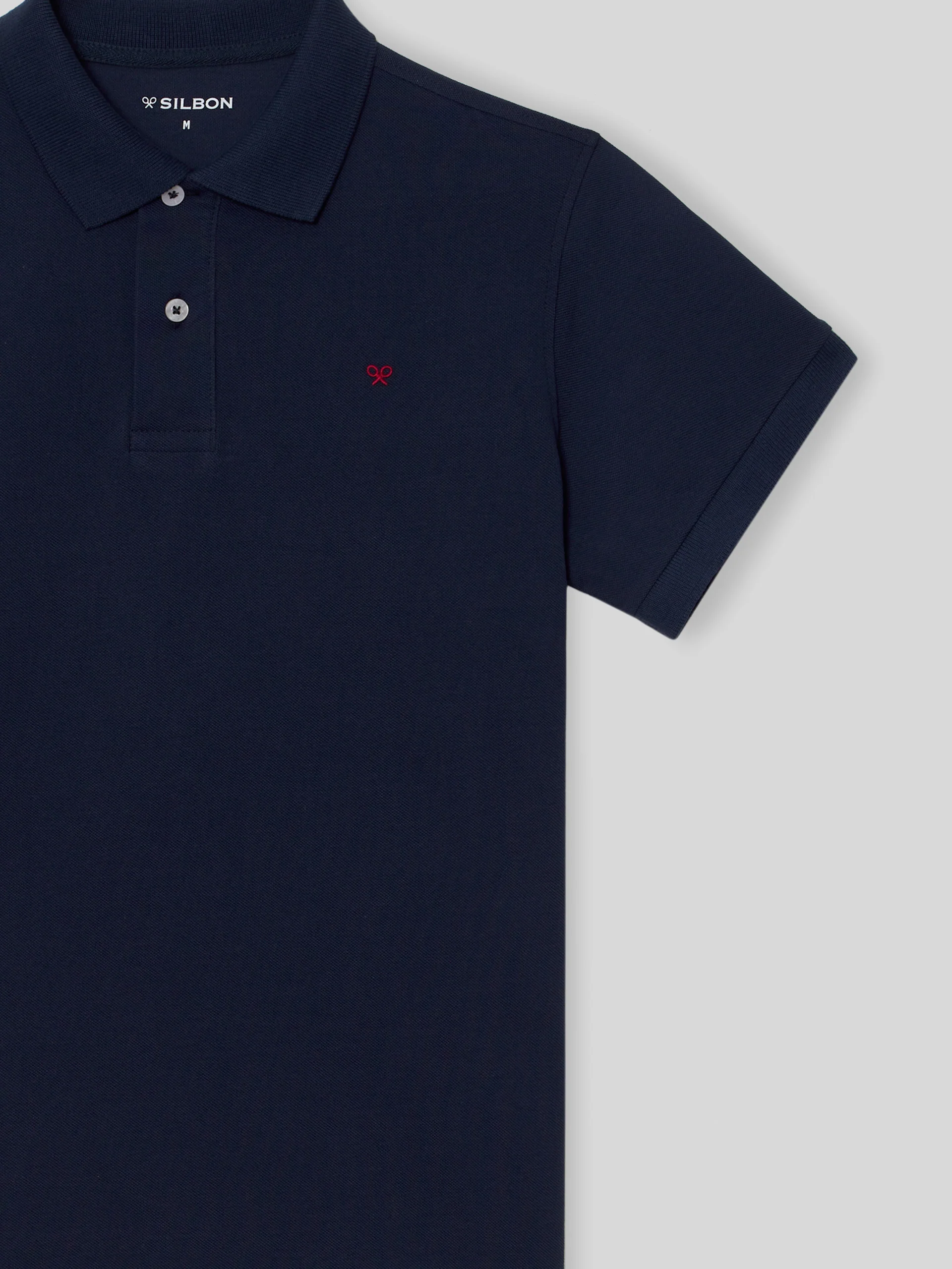 Polo clasico liso azul marino - Image 7