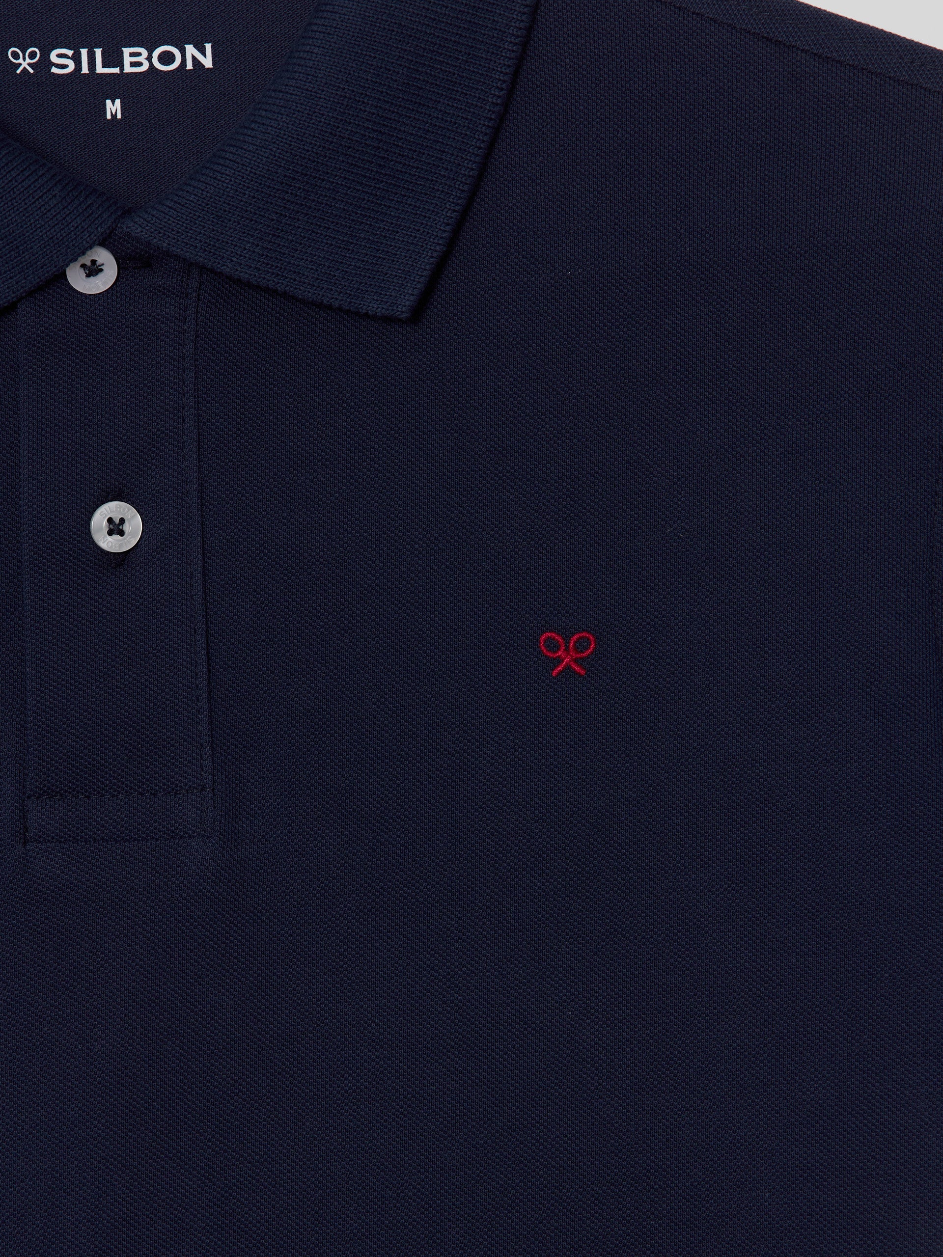 Polo clasico liso azul marino - Image 8