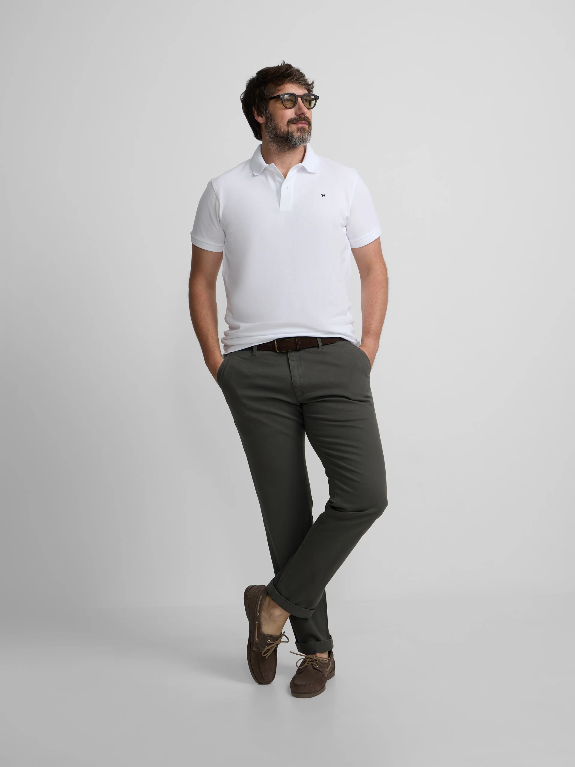 Polo clasico liso blanco - Image 11
