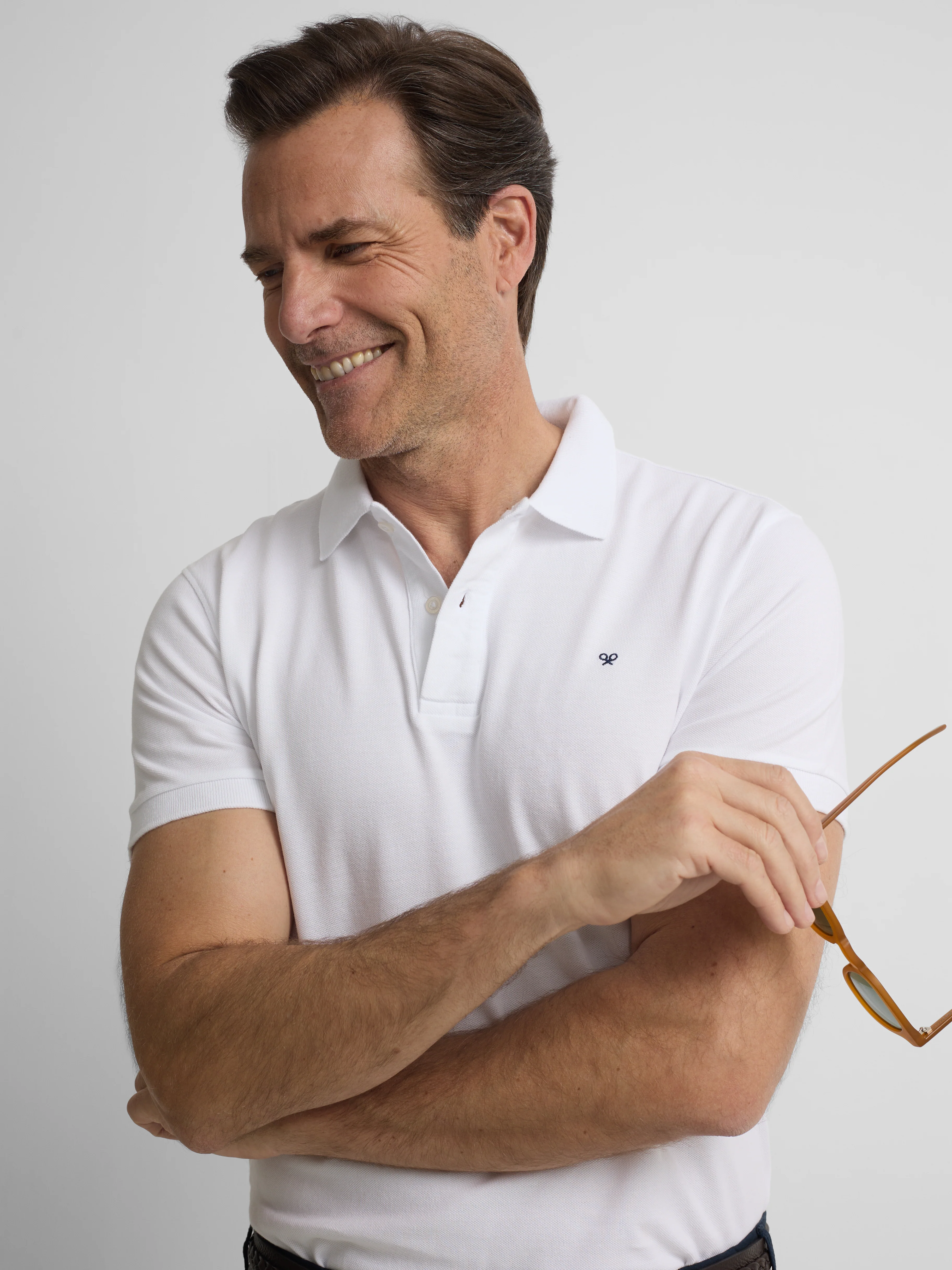 Polo clasico liso blanco - Image 3