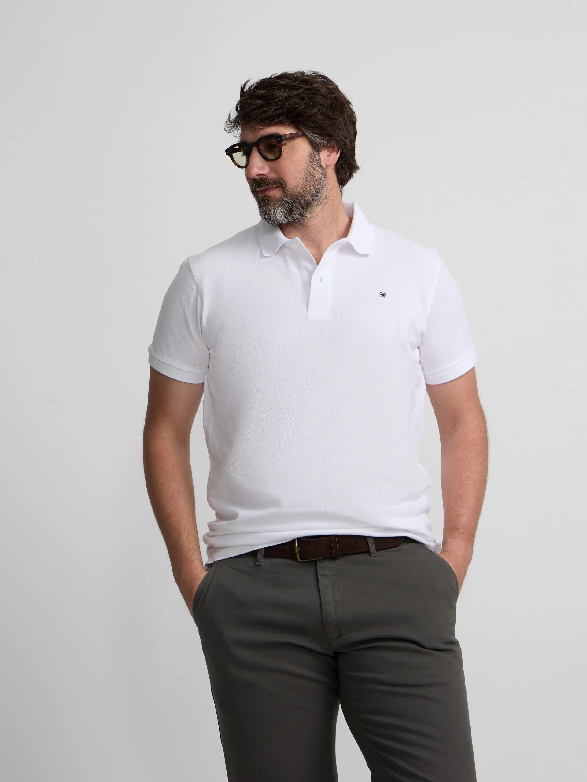 Polo clasico liso blanco - Image 5