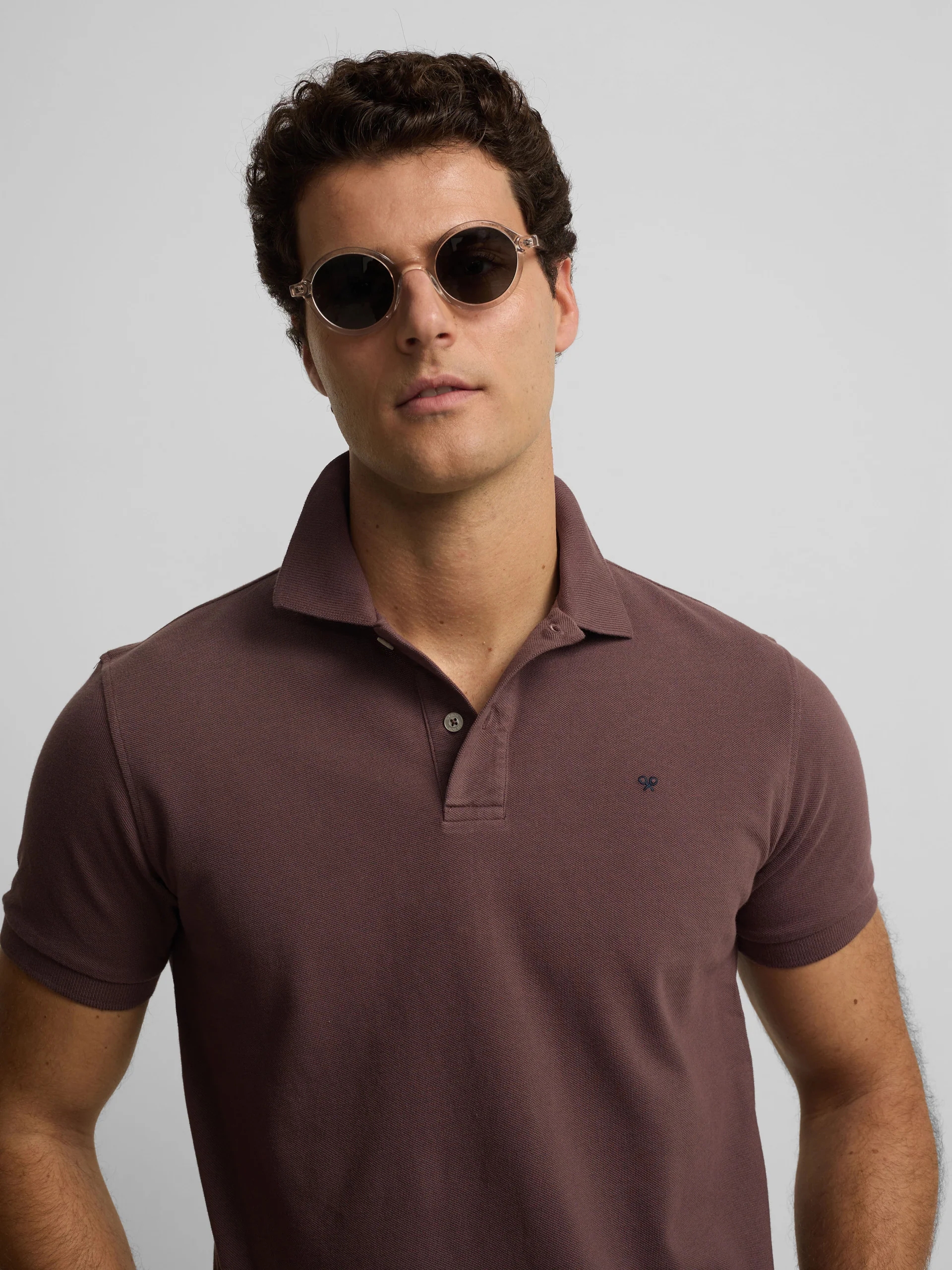 Polo clasico liso burdeos - Image 3