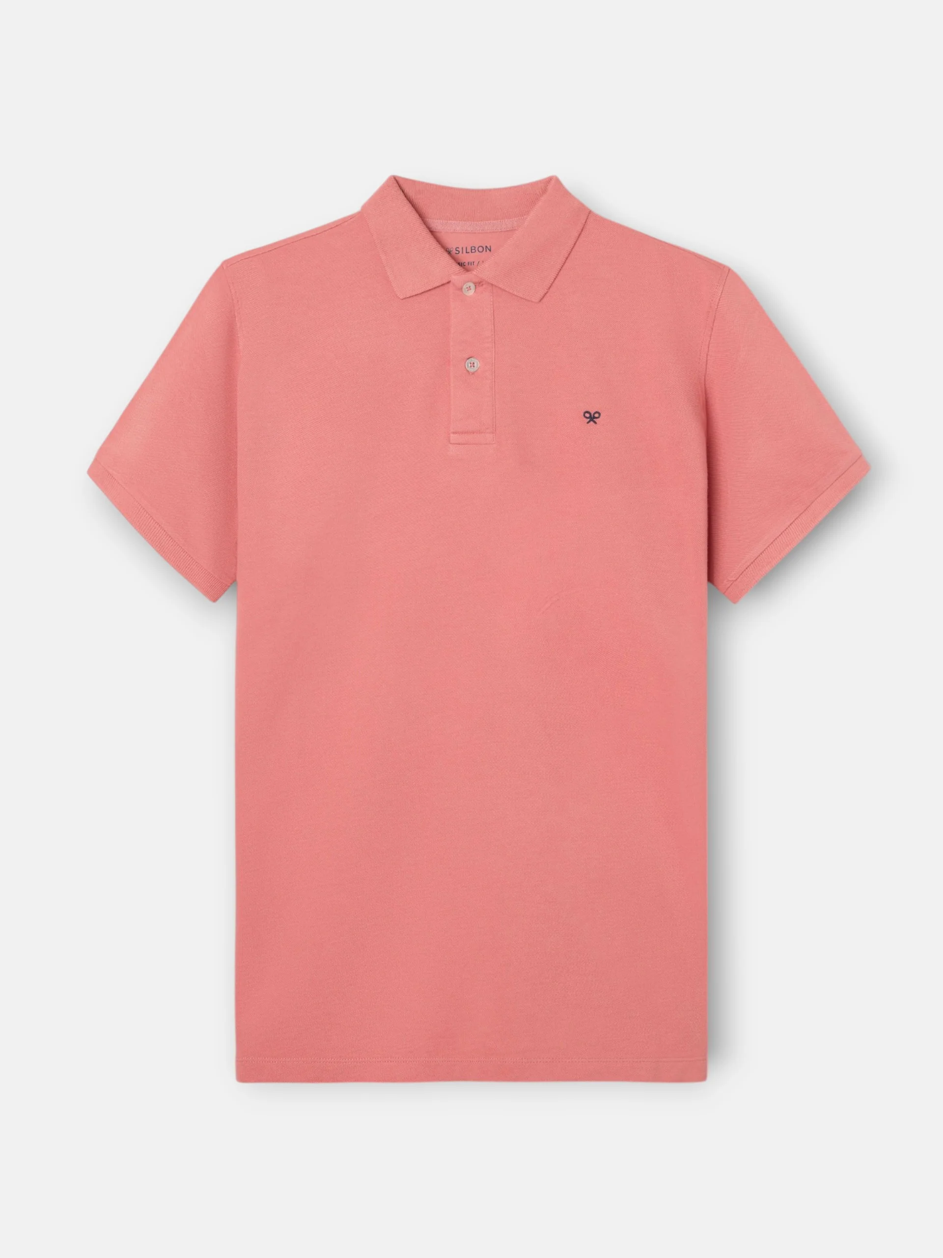 Polo clasico liso coral - Image 4