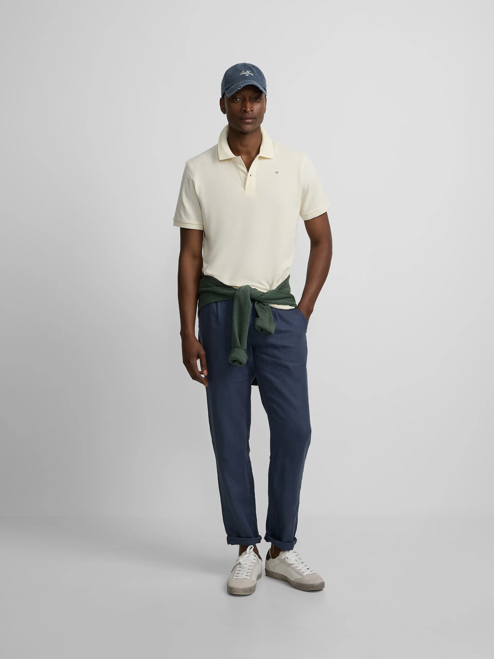 Polo clasico liso crema - Image 4