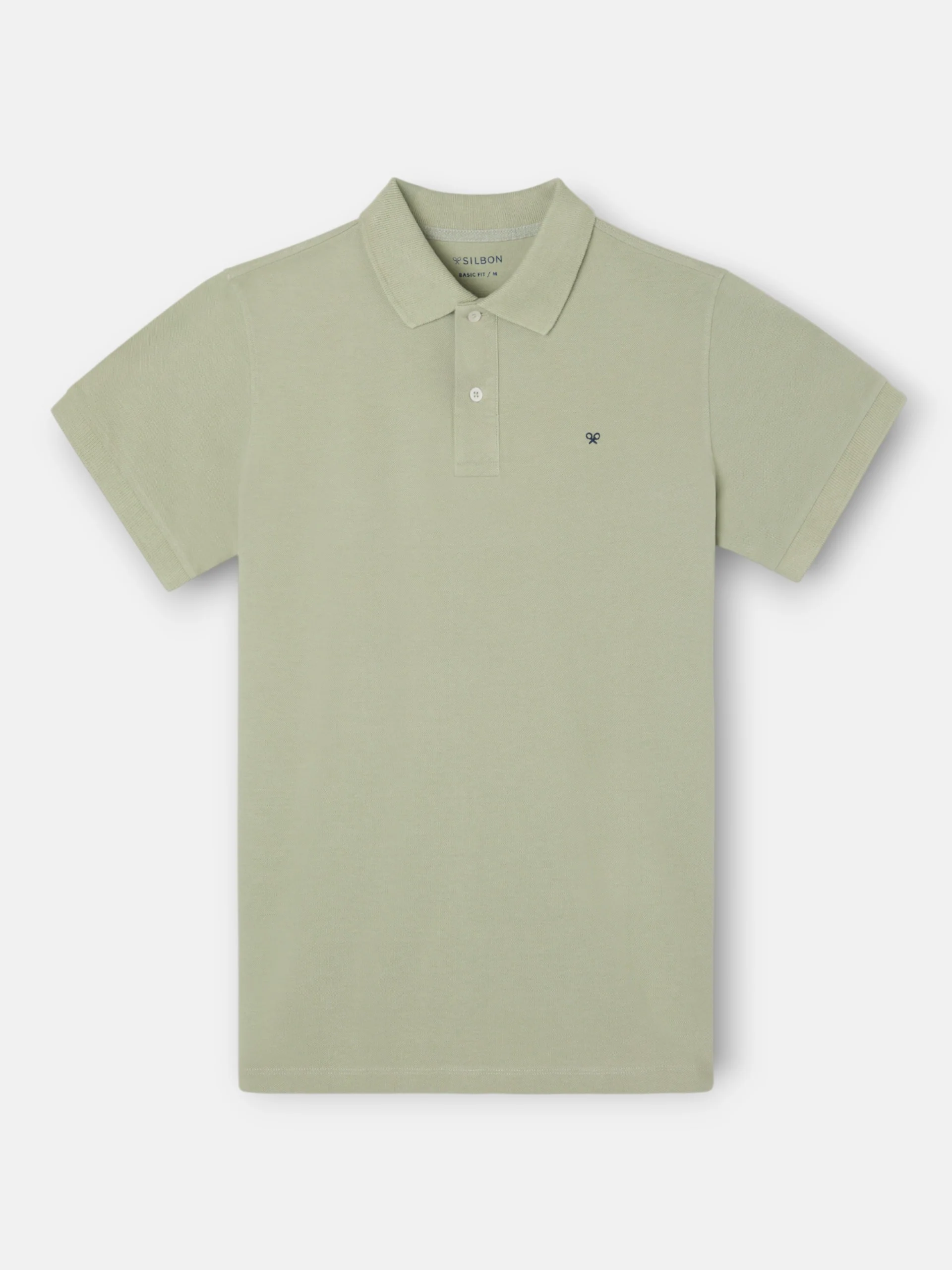 Polo clasico liso verde medio - Image 5