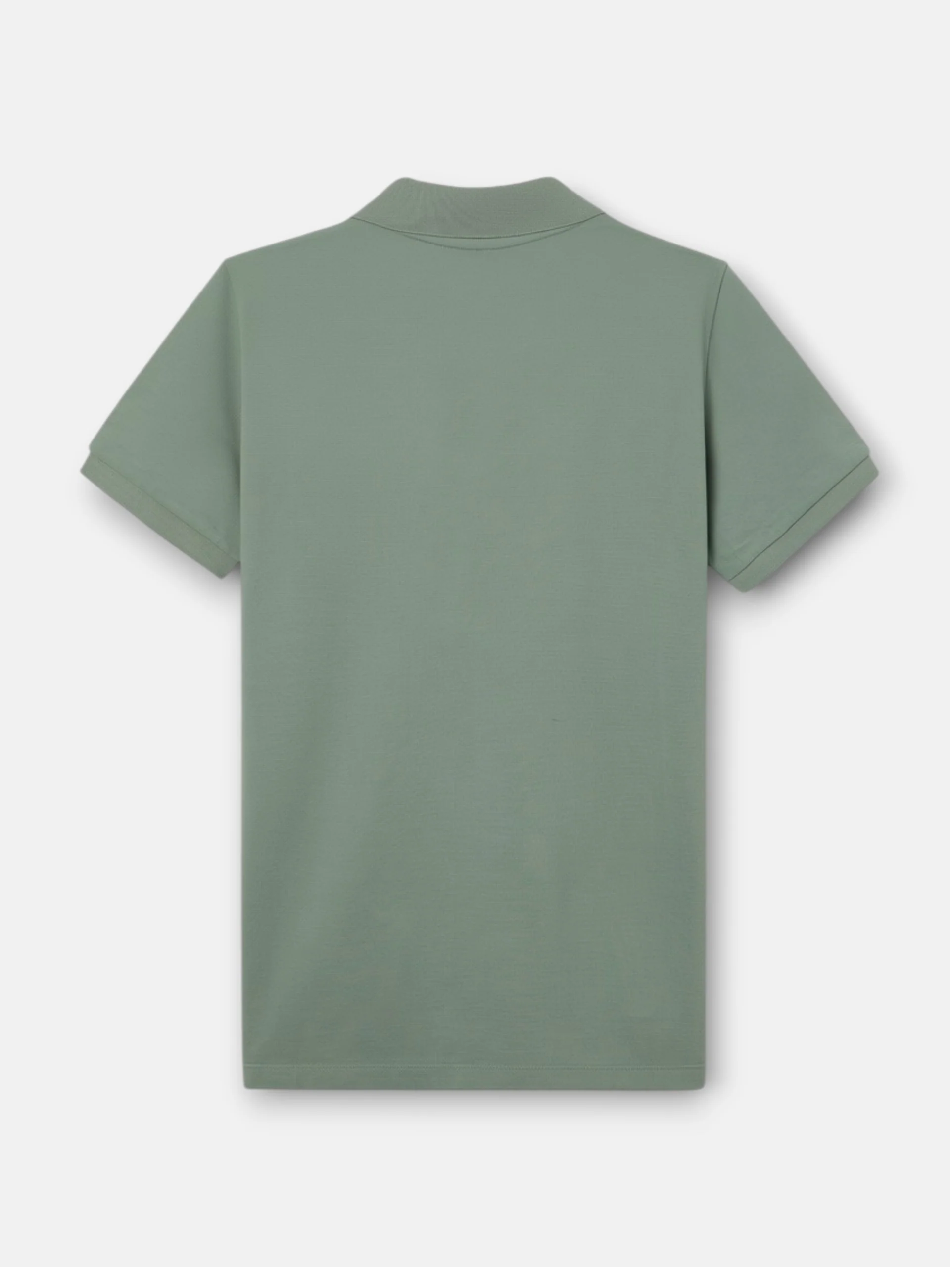 Polo clasico liso verde medio - Image 8
