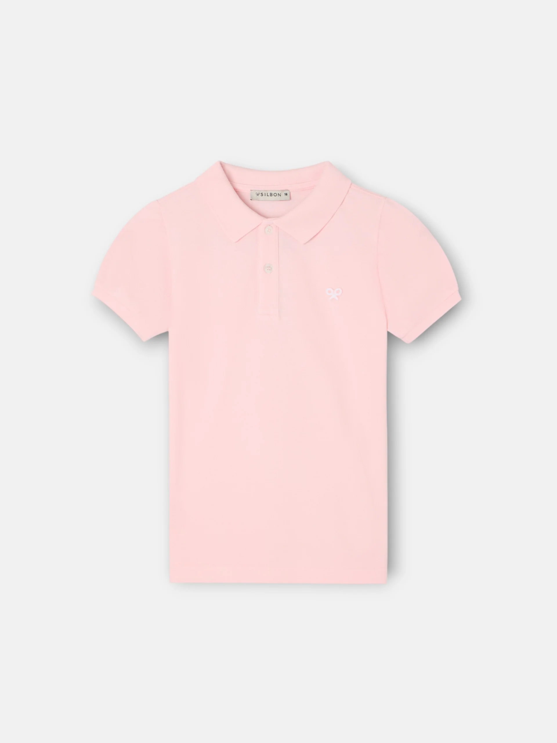 Polo girl manga abullonada rosa claro - Image 8