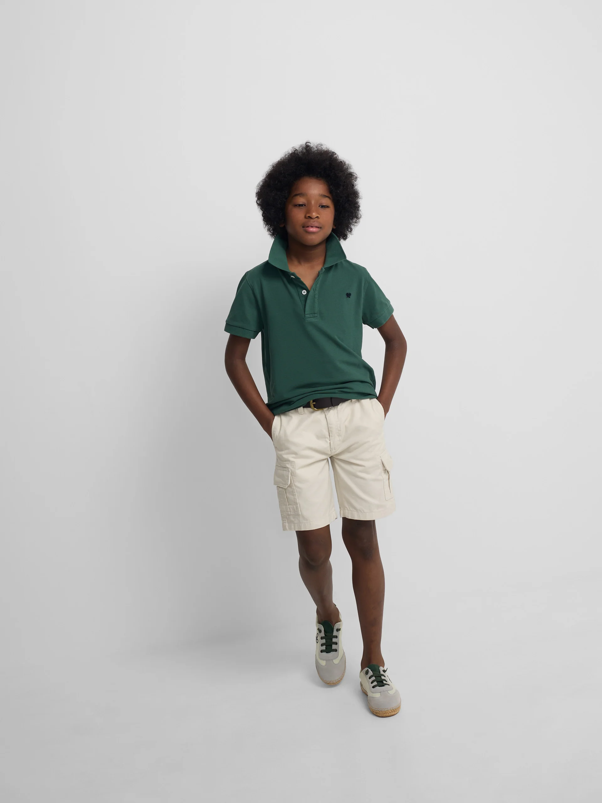 Polo kids clasico raqueta verde - Image 3