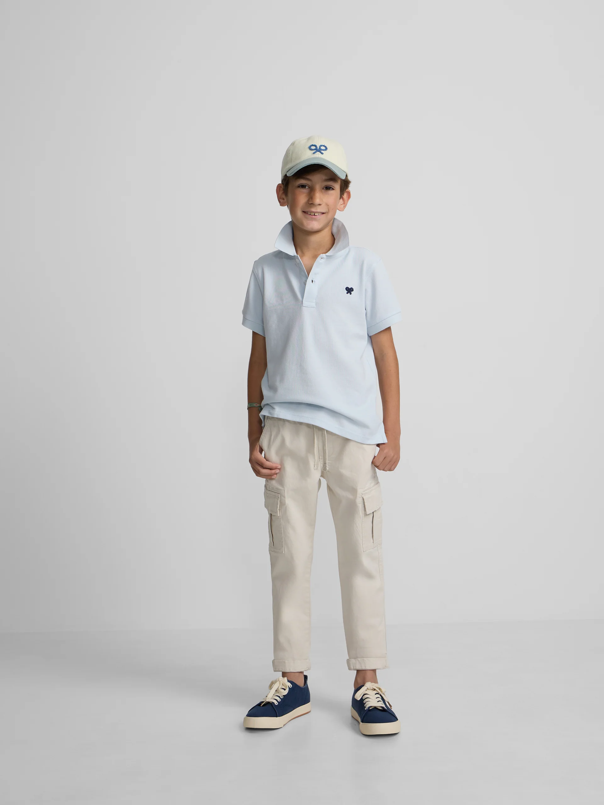 Polo kids liso logo rizo azul claro - Image 3