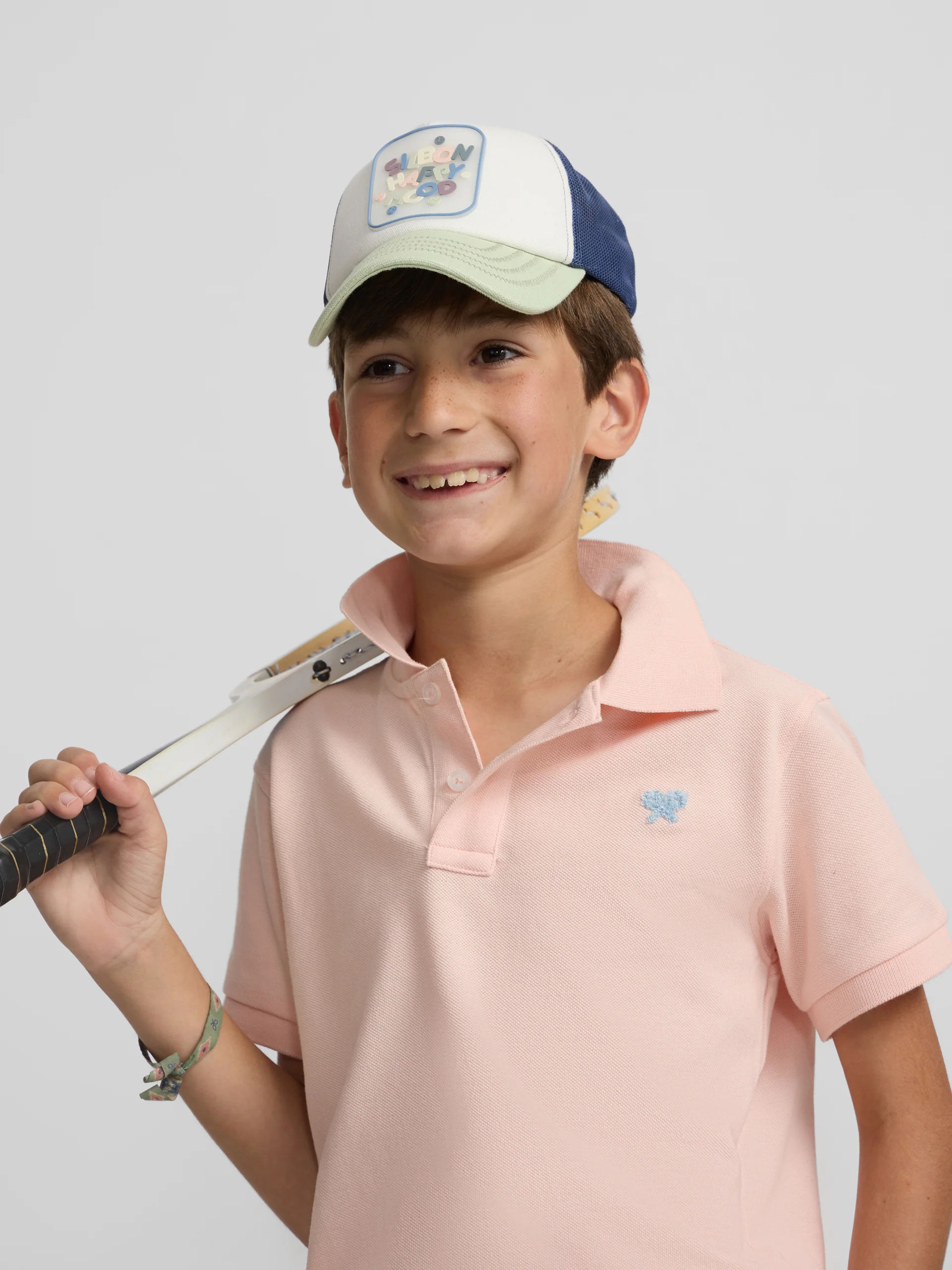 Polo kids liso logo rizo coral - Image 3