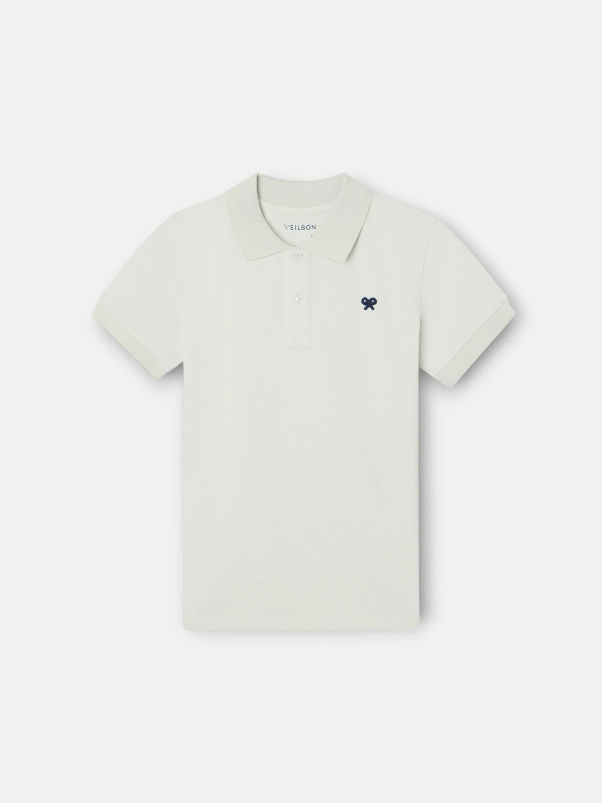 Polo kids liso logo rizo verde claro