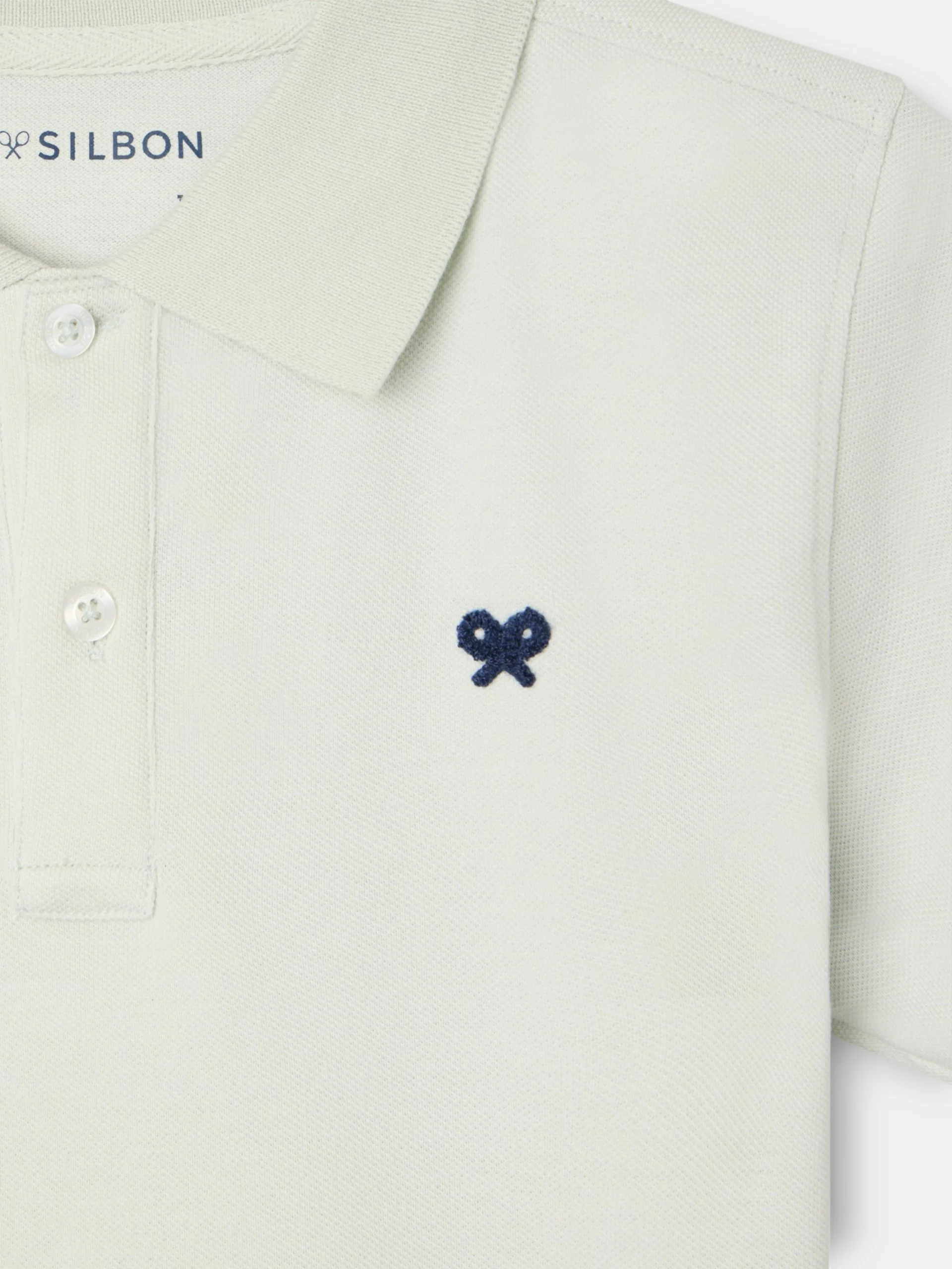 Polo kids liso logo rizo verde claro - Image 2