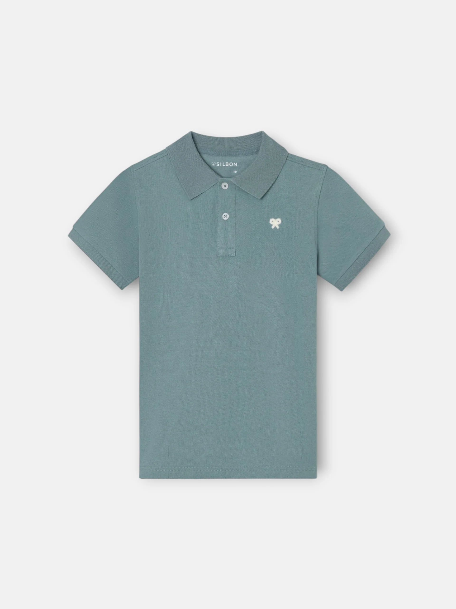 Polo kids liso logo rizo verde oscuro - Image 5