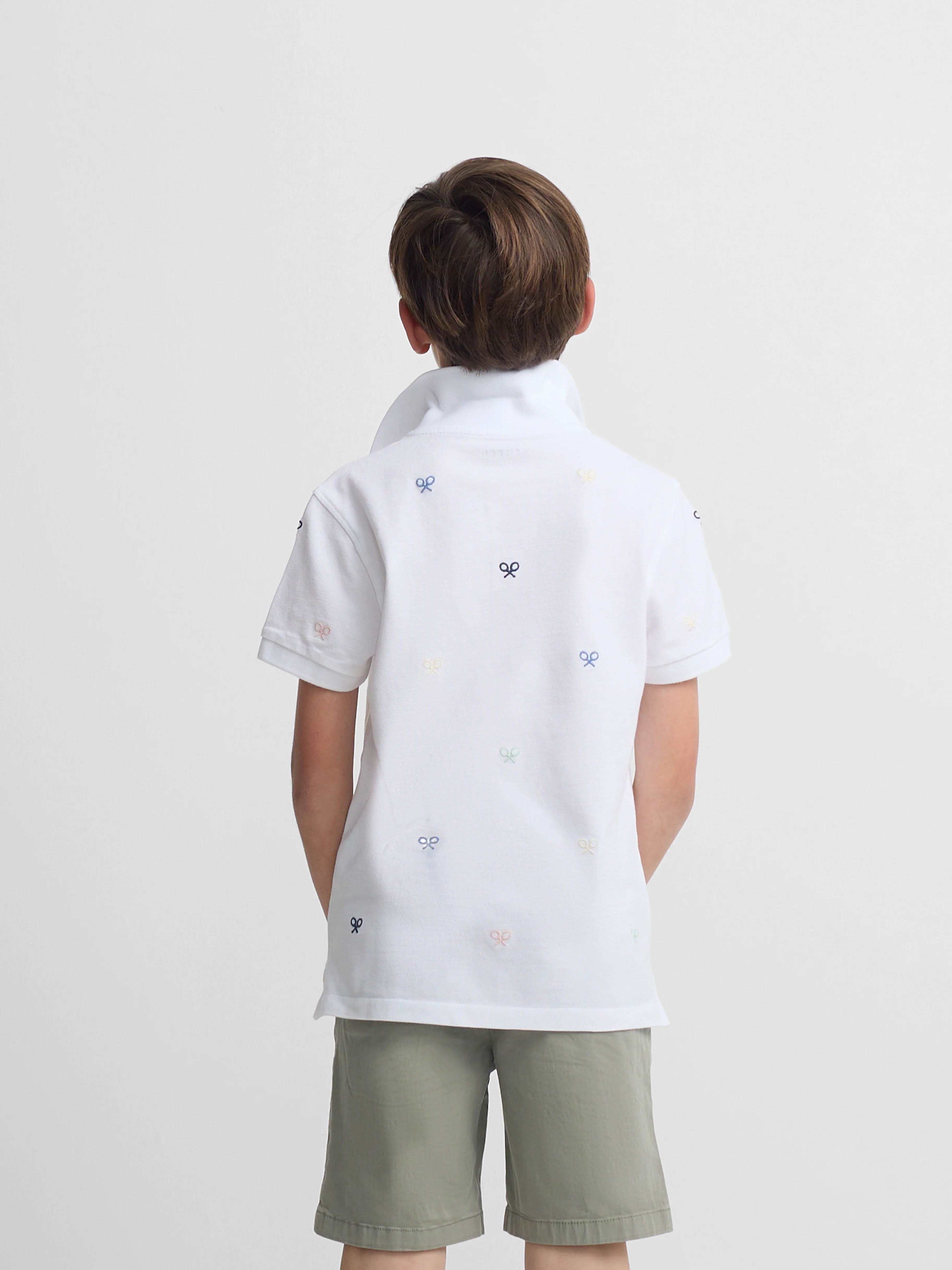 Polo kids multiraqueta colores blanco - Image 4
