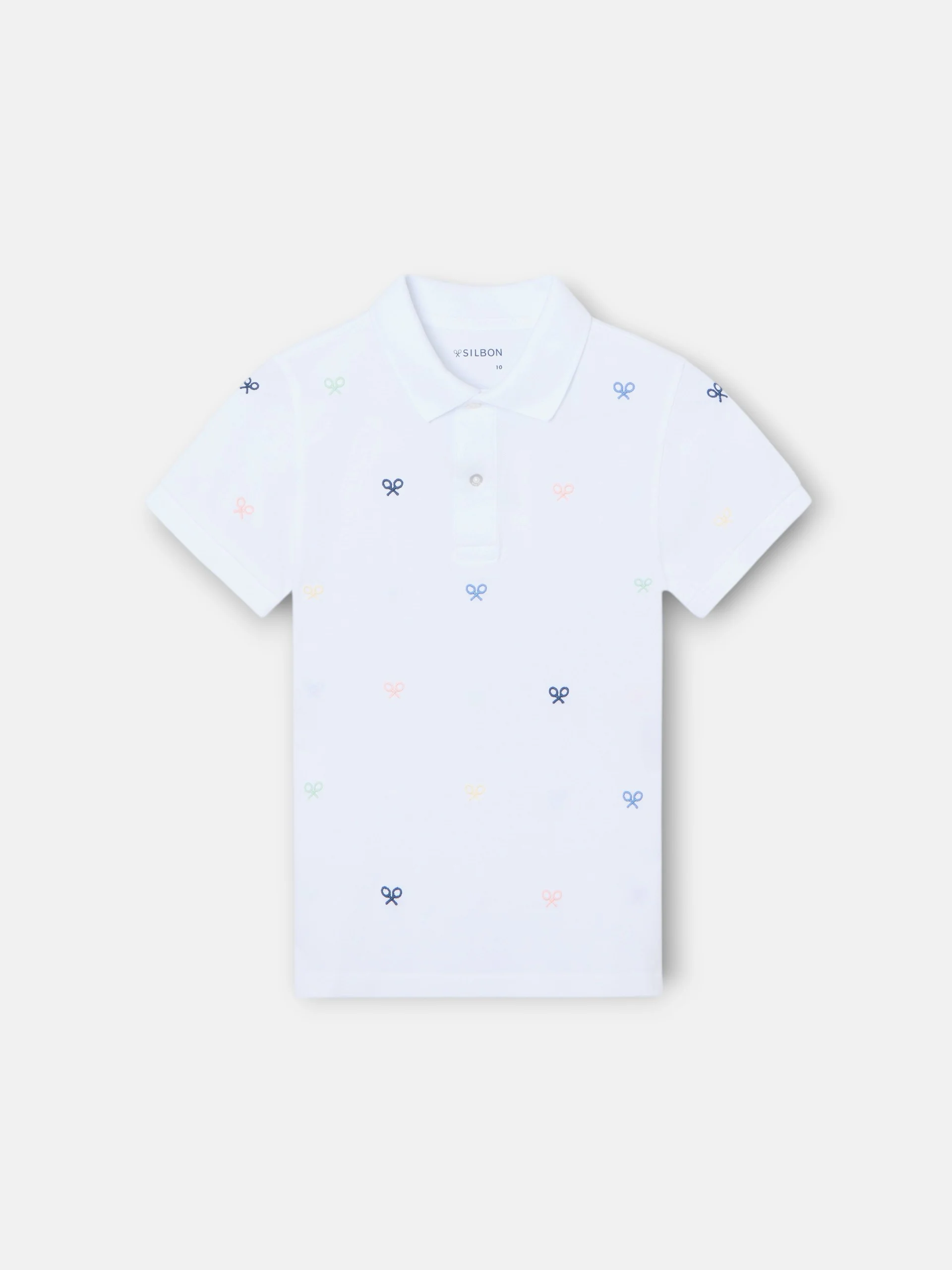 Polo kids multiraqueta colores blanco - Image 5