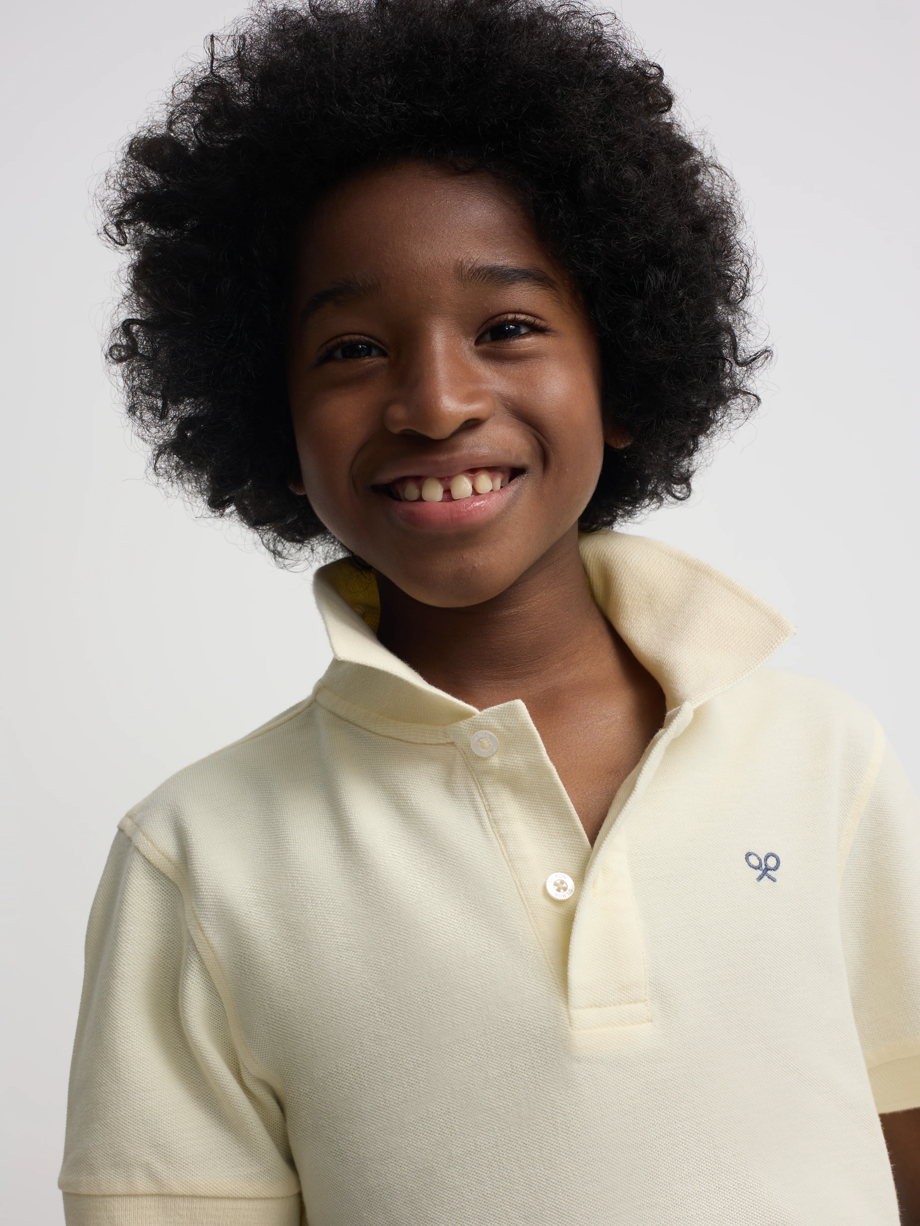 Polo kids raqueta etnica amarillo - Image 3