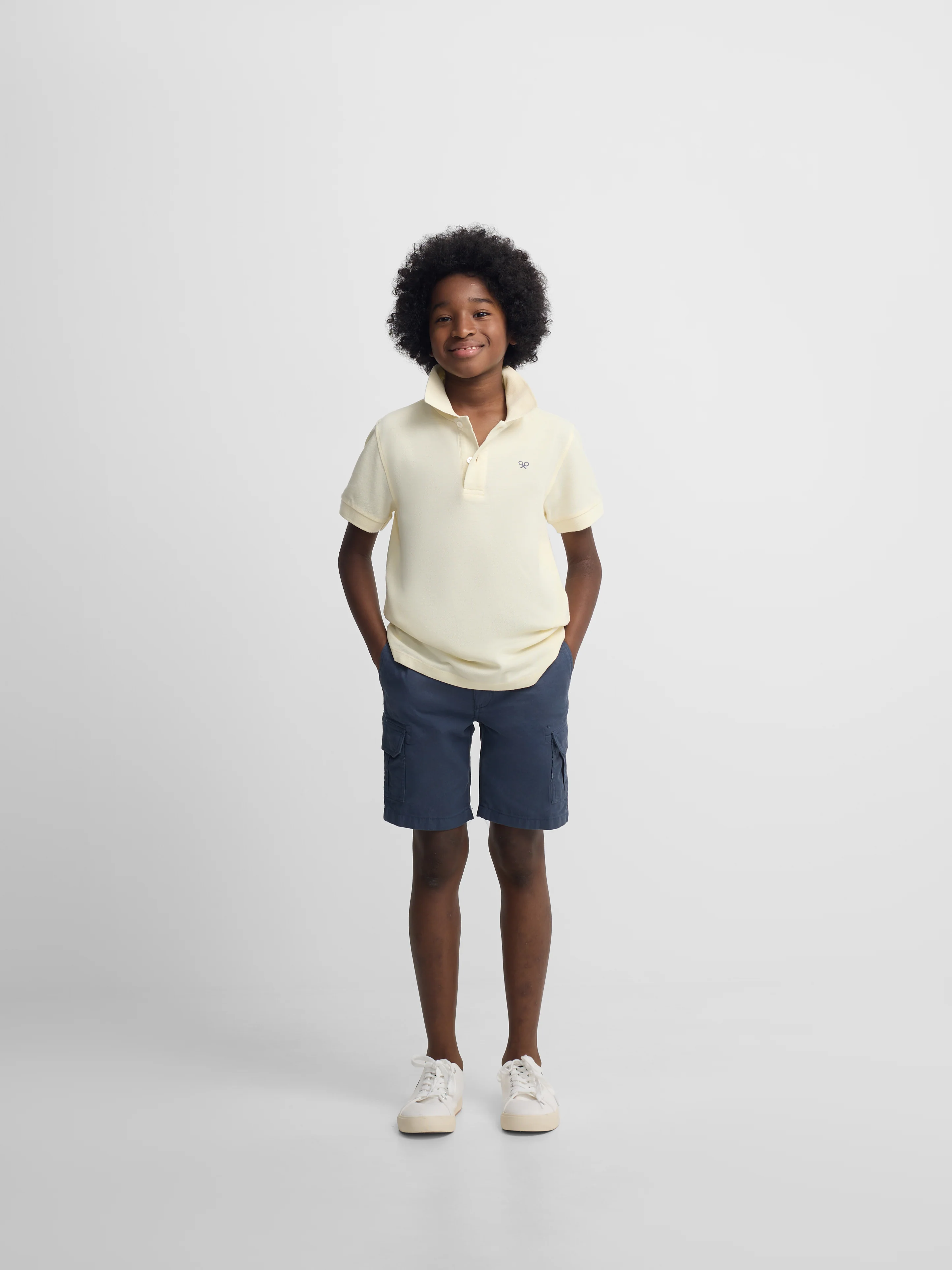 Polo kids raqueta etnica amarillo - Image 4