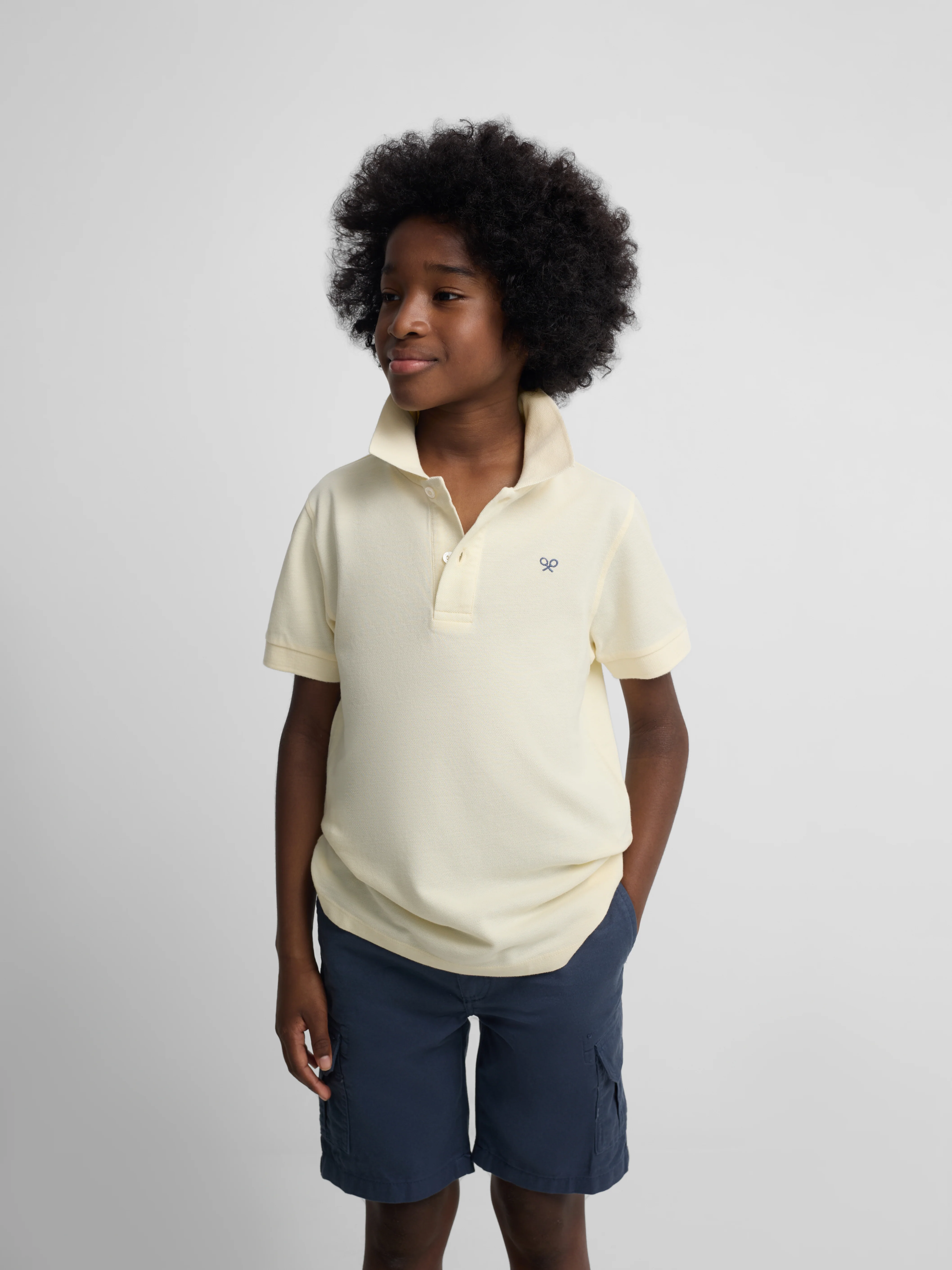 Polo kids raqueta etnica amarillo - Image 5