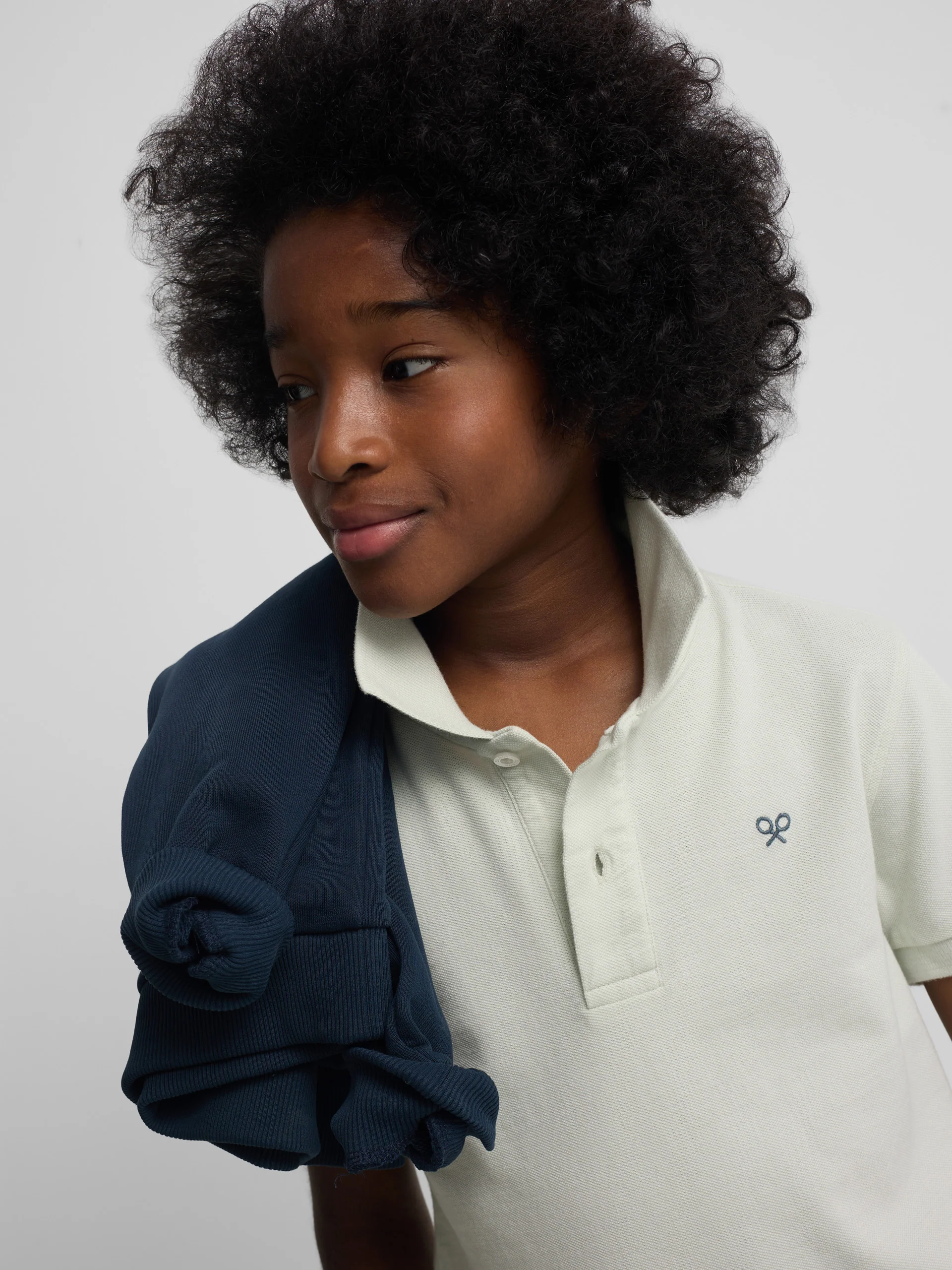 Polo kids raqueta etnica verde - Image 3