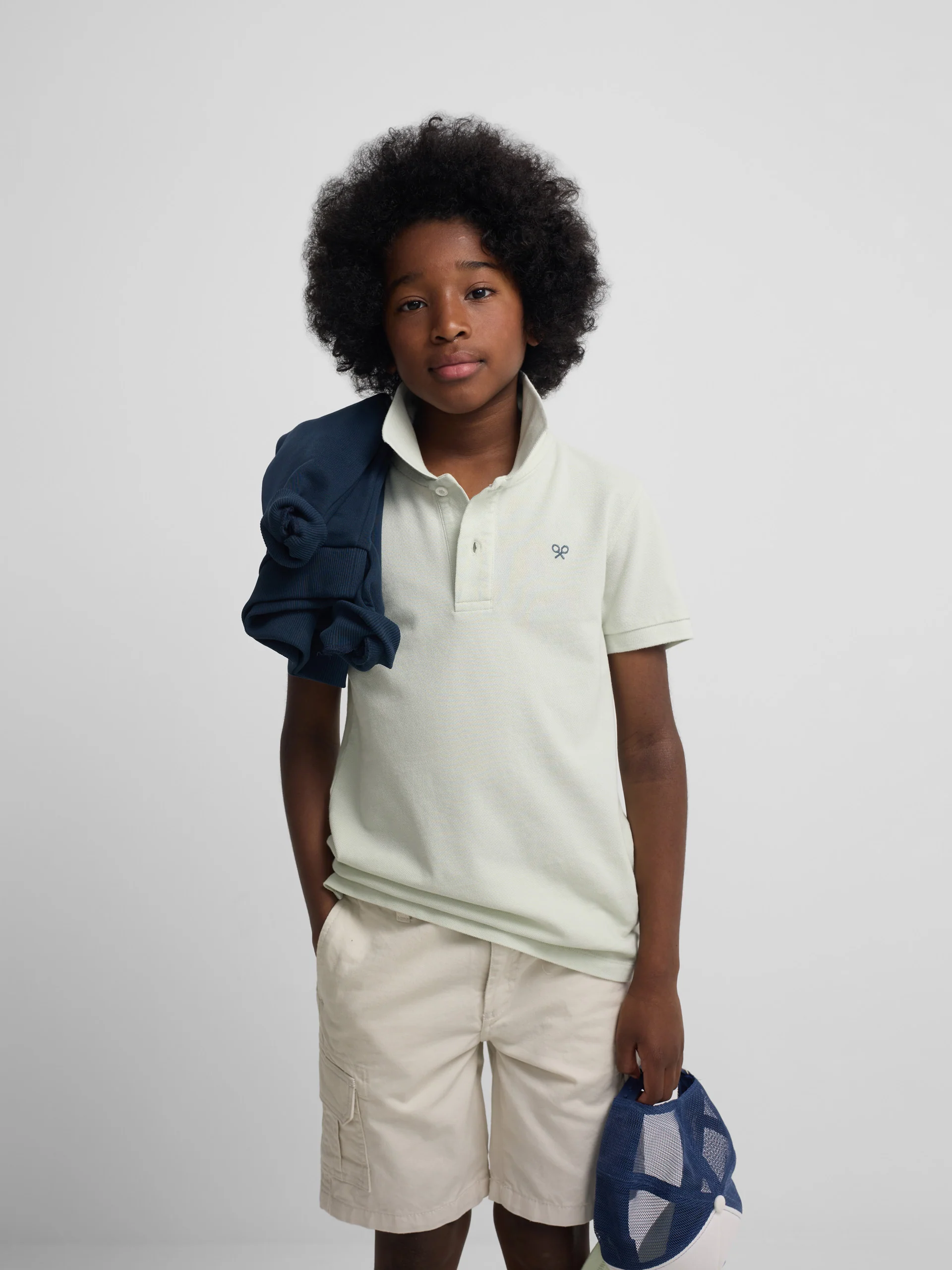 Polo kids raqueta etnica verde - Image 4