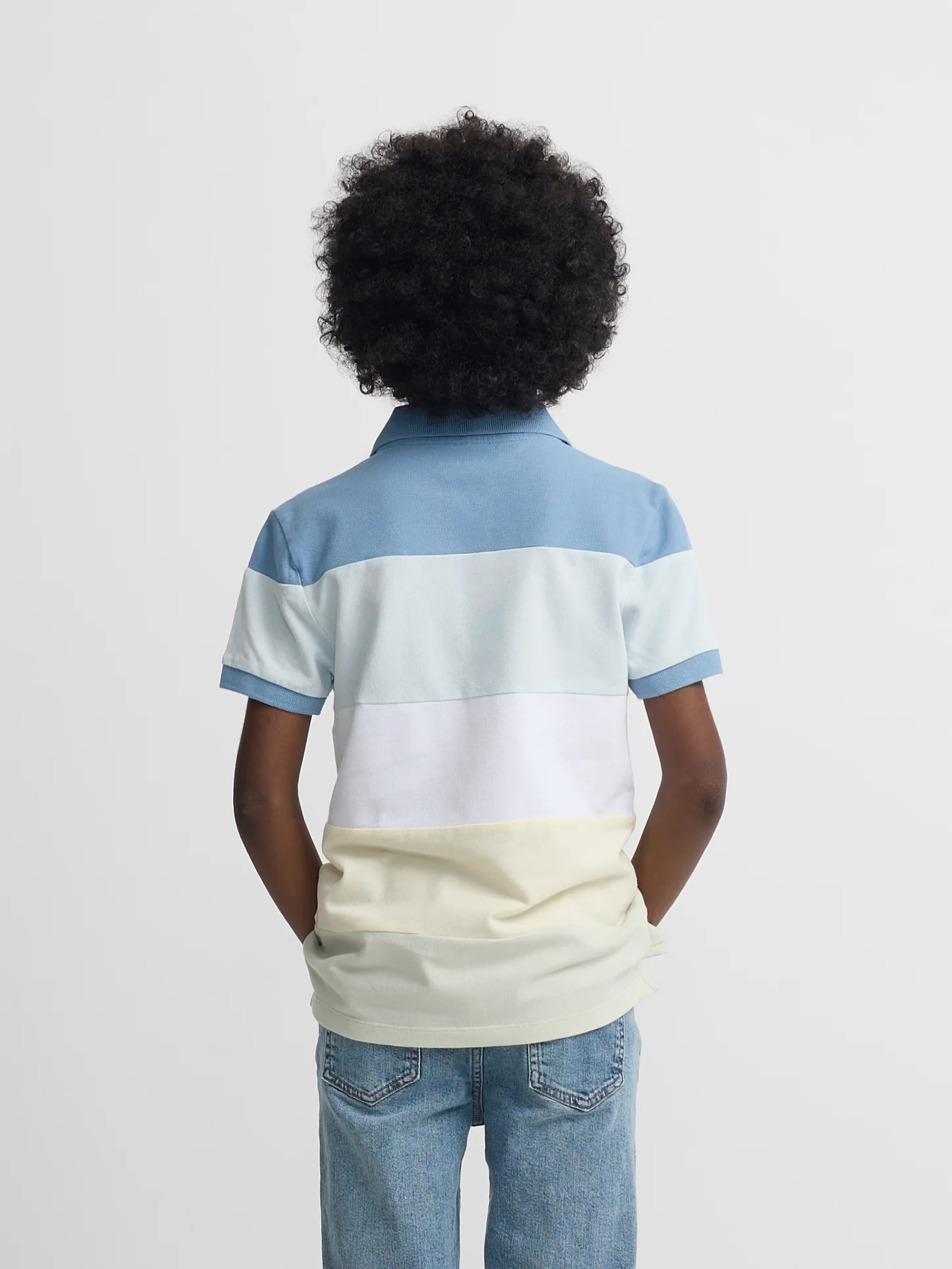 Polo kids raya ancha multicolor azul - Image 5