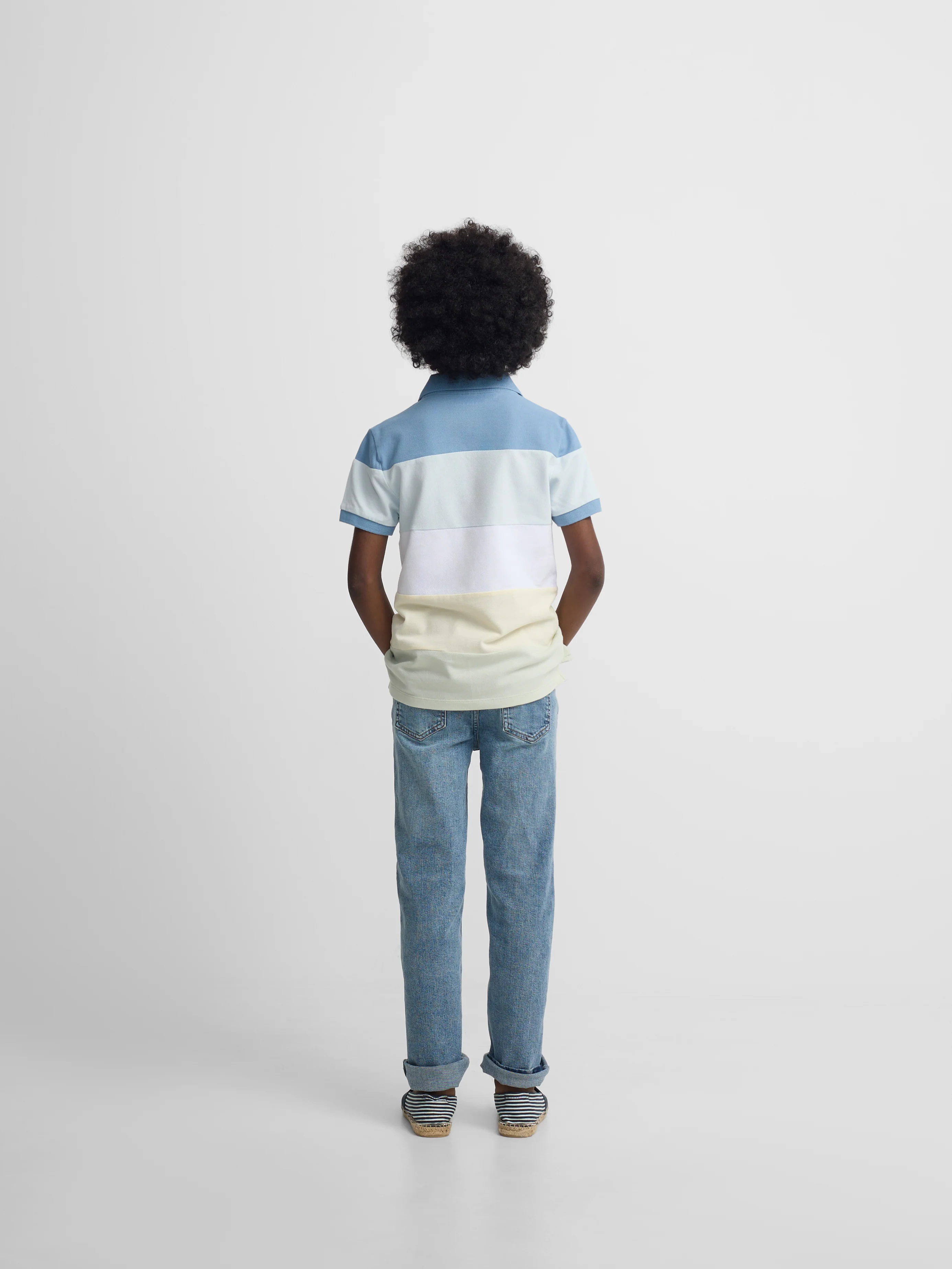 Polo kids raya ancha multicolor azul - Image 6