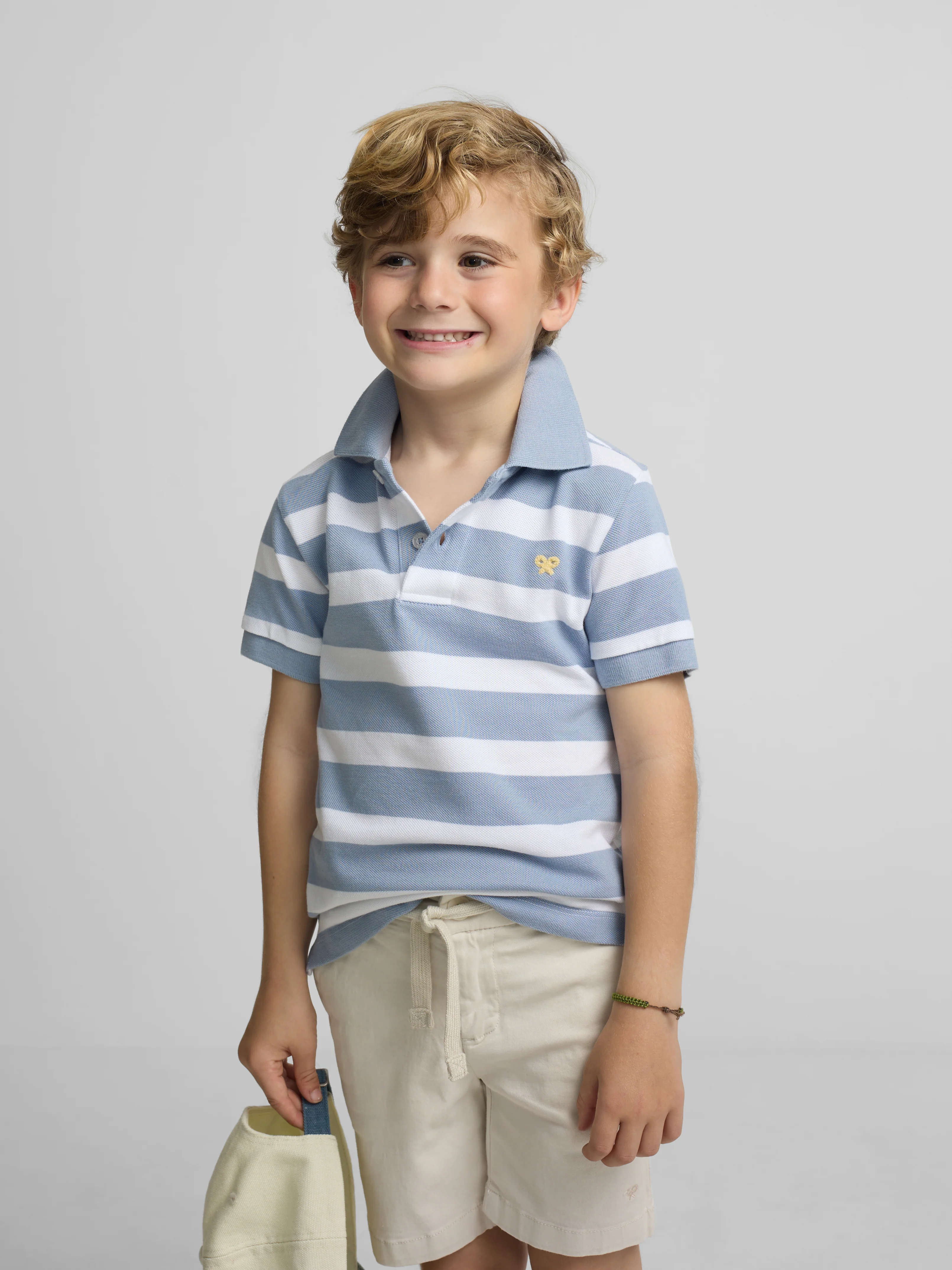 Polo kids rayas blanco azul - Image 4