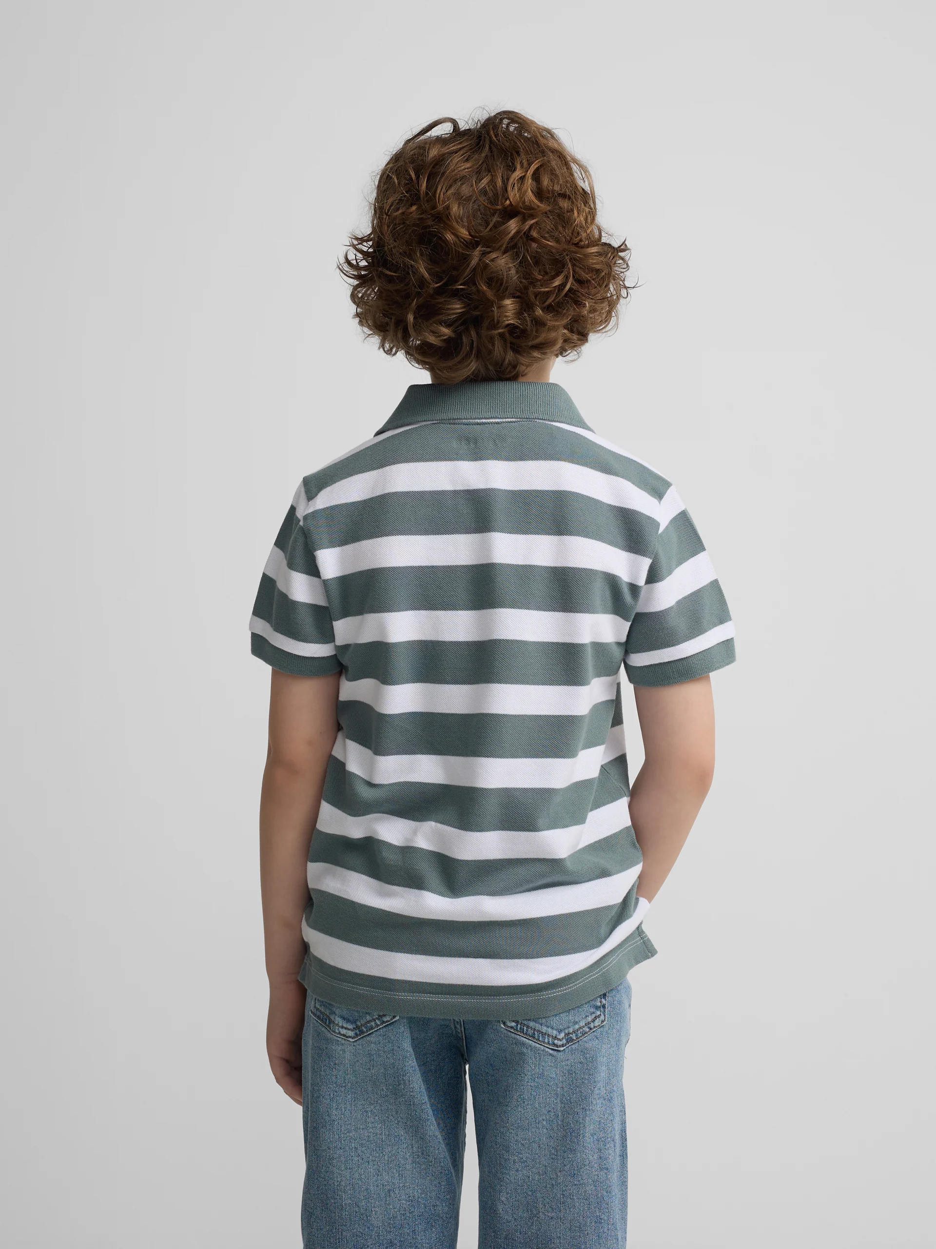 Polo kids rayas blanco verde - Image 5