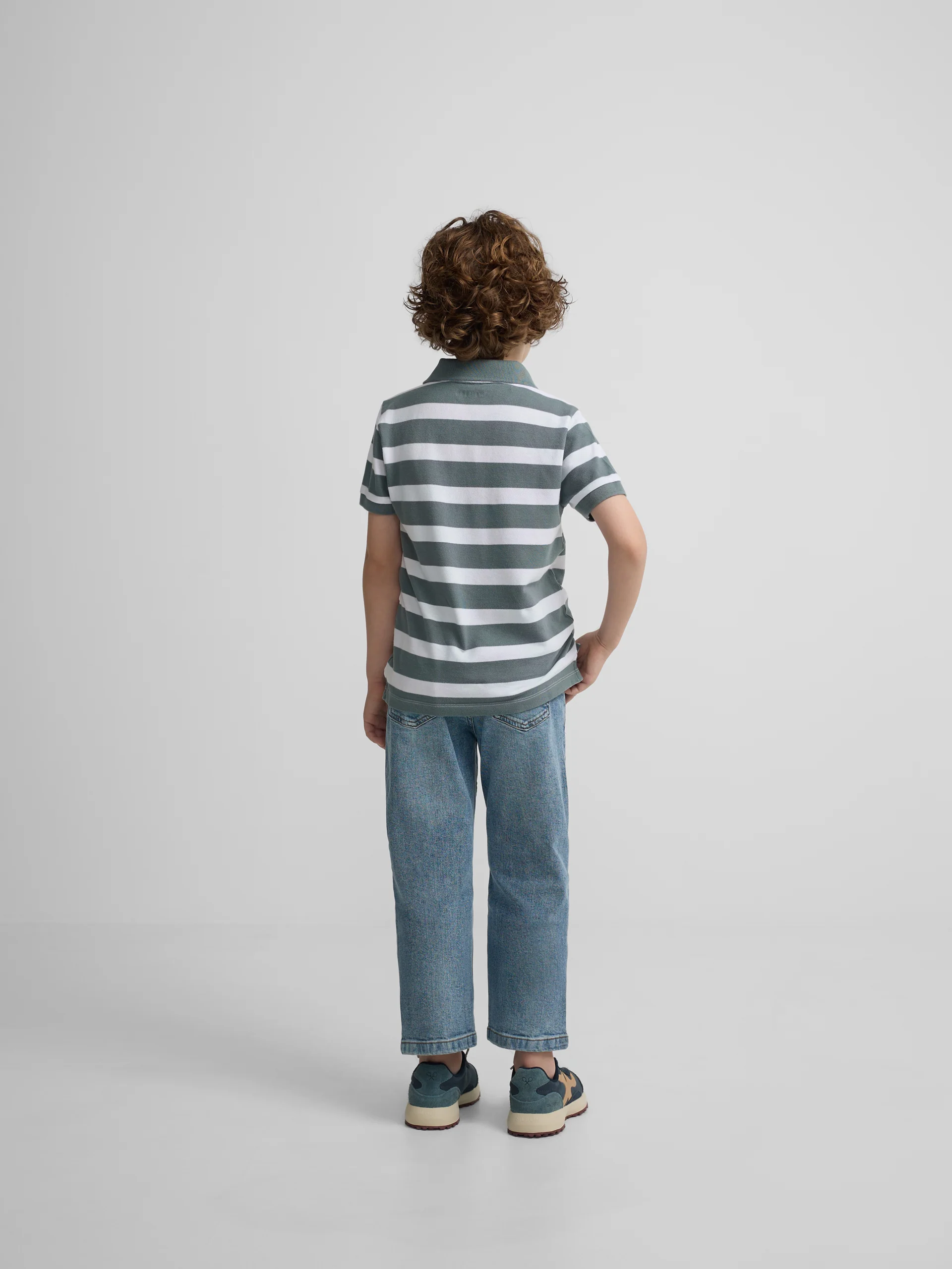 Polo kids rayas blanco verde - Image 6