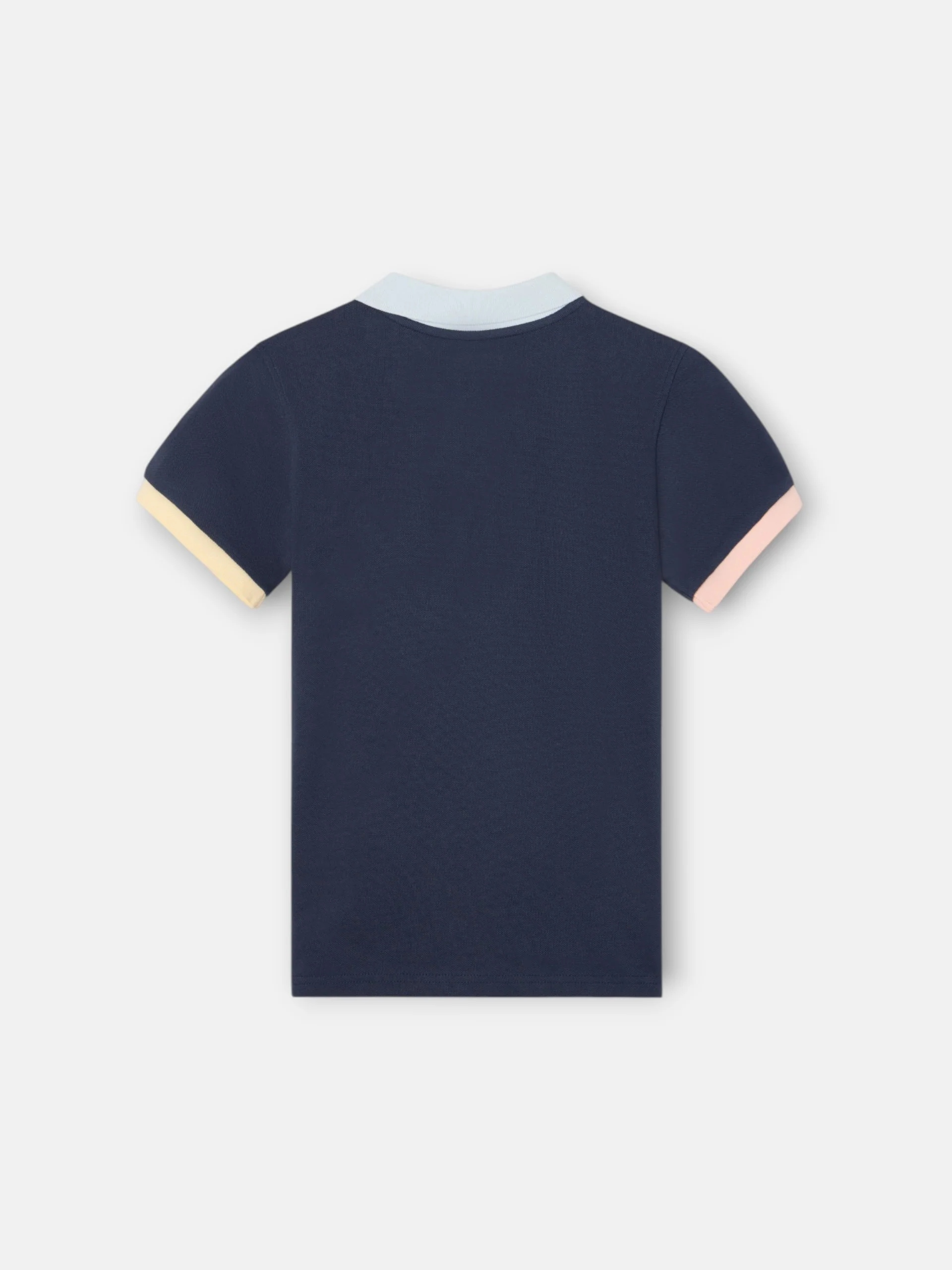 Polo kids ribete multicolor azul marino - Image 3