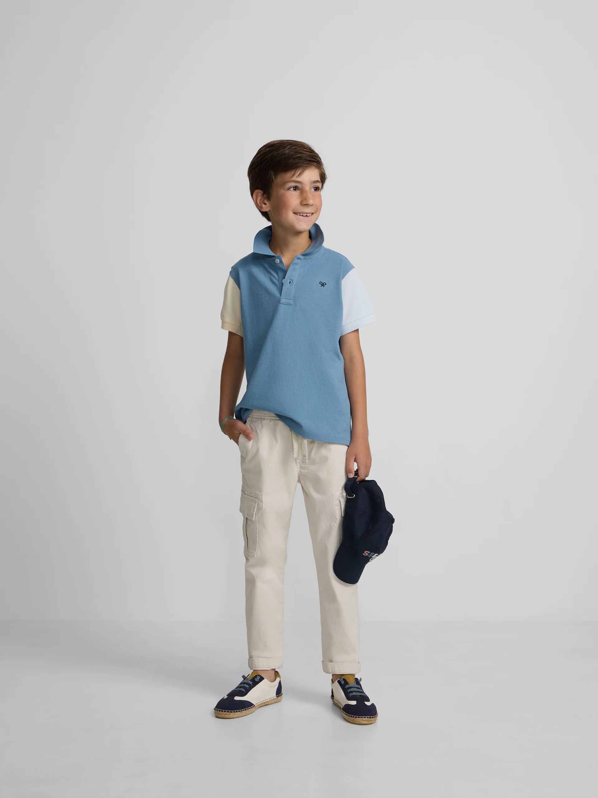Polo kids tricolor azul - Image 3